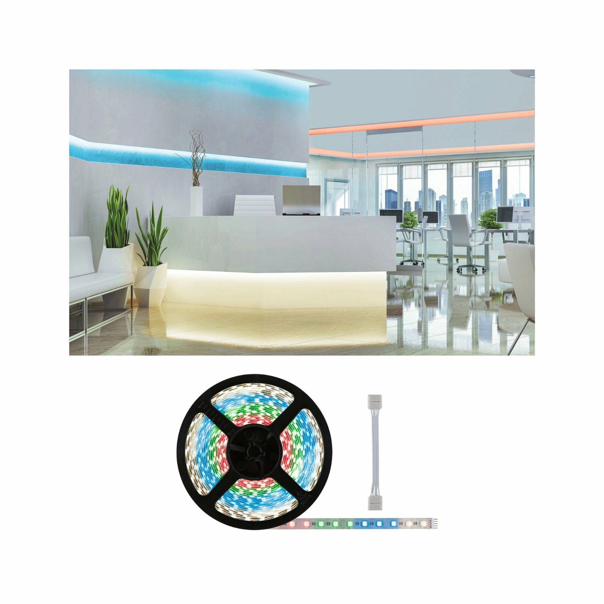 PAULMANN MaxLED 500 LED Strip Smart Home Bluetooth RGBW vč. propojek 10m 72W 500lm/m 60LEDs/m RGBW