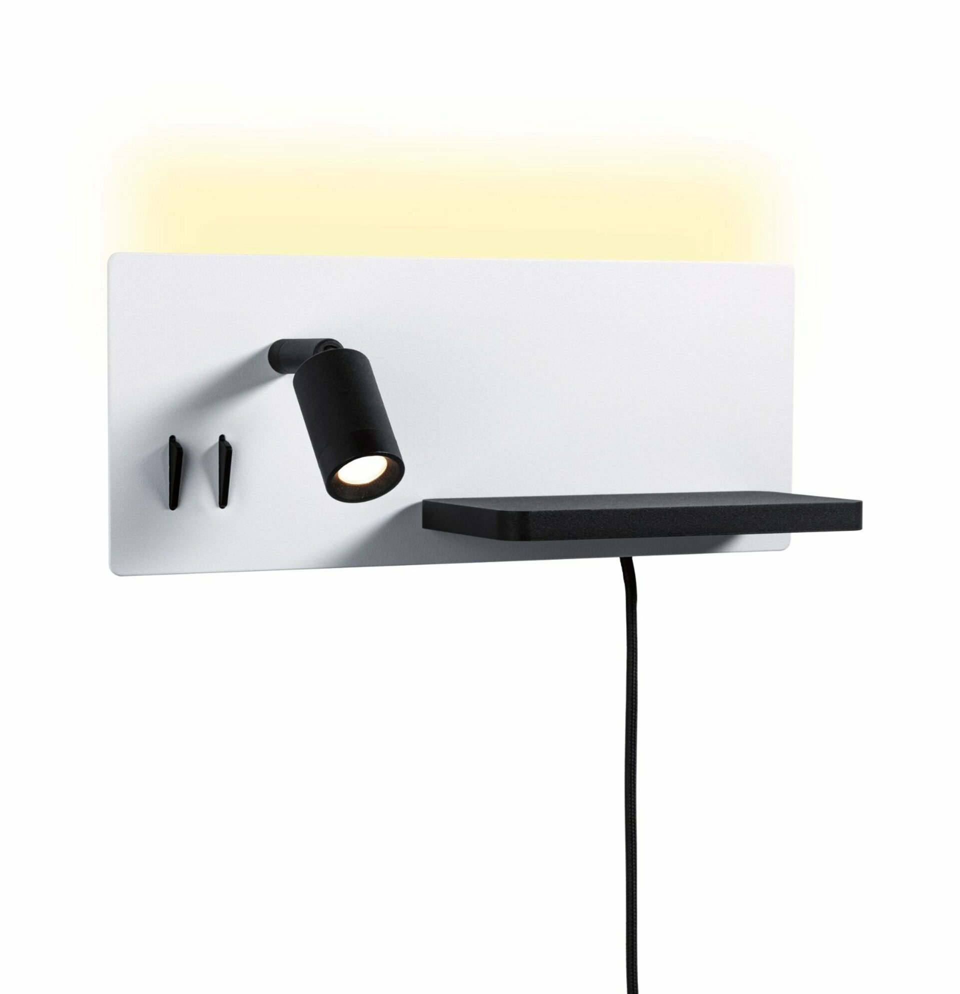 PAULMANN LED nástěnné svítidlo Serra USB C 2700K / 230V 5,5 / 1x2,6W stmívatelné bílá mat/černá mat