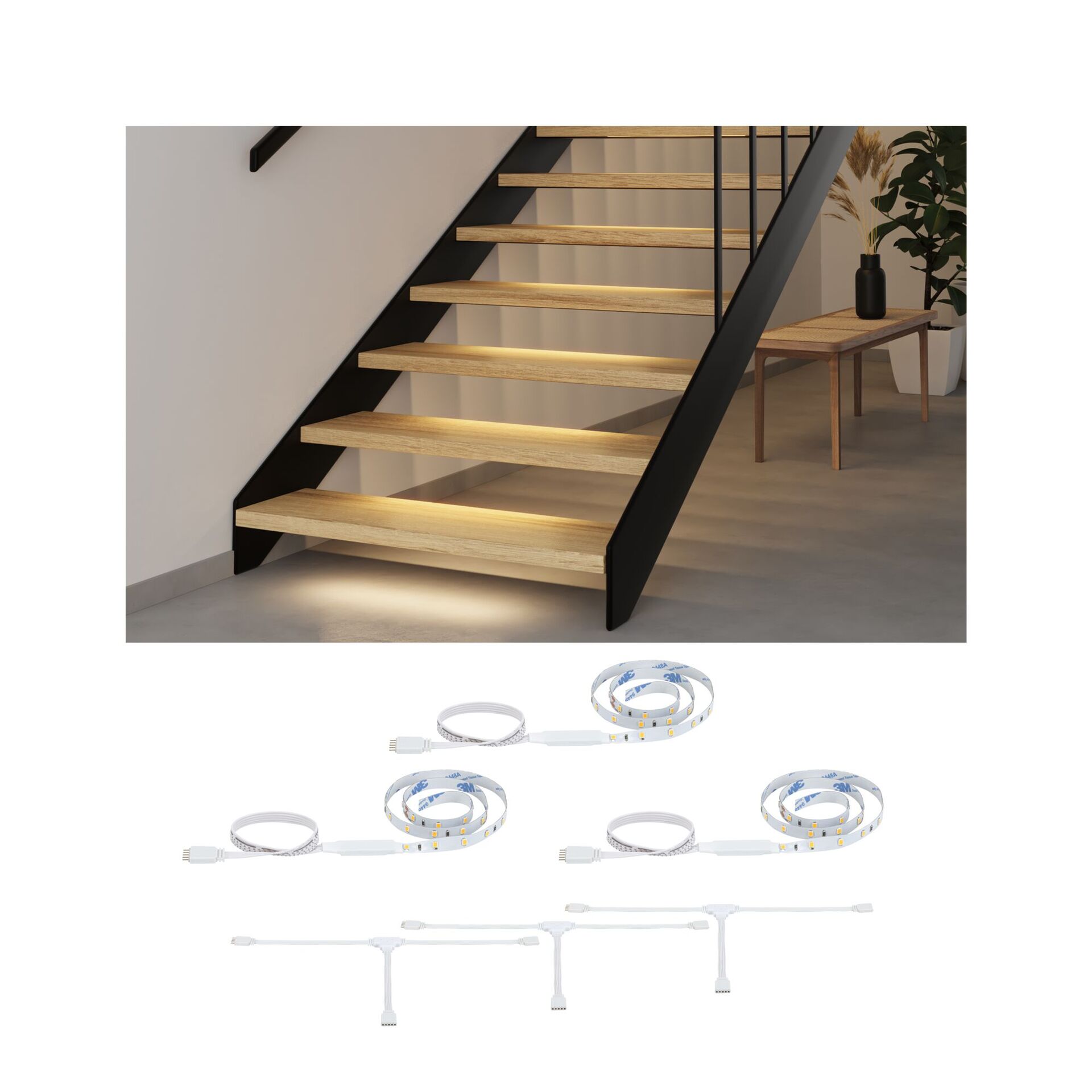 Levně PAULMANN MaxLED Stair LED Strip prodloužení 3x 0,5m 3x0,3W 64lm/m 2700K