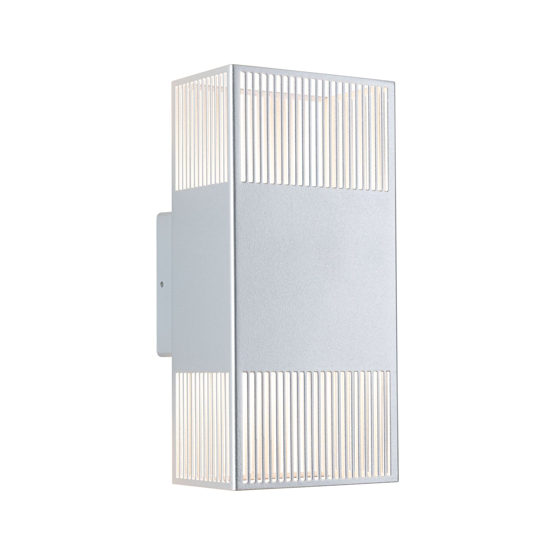 Levně PAULMANN LED nástěnné svítidlo Tharin IP44 3000K 120x250mm 2x3,7W stříbrná