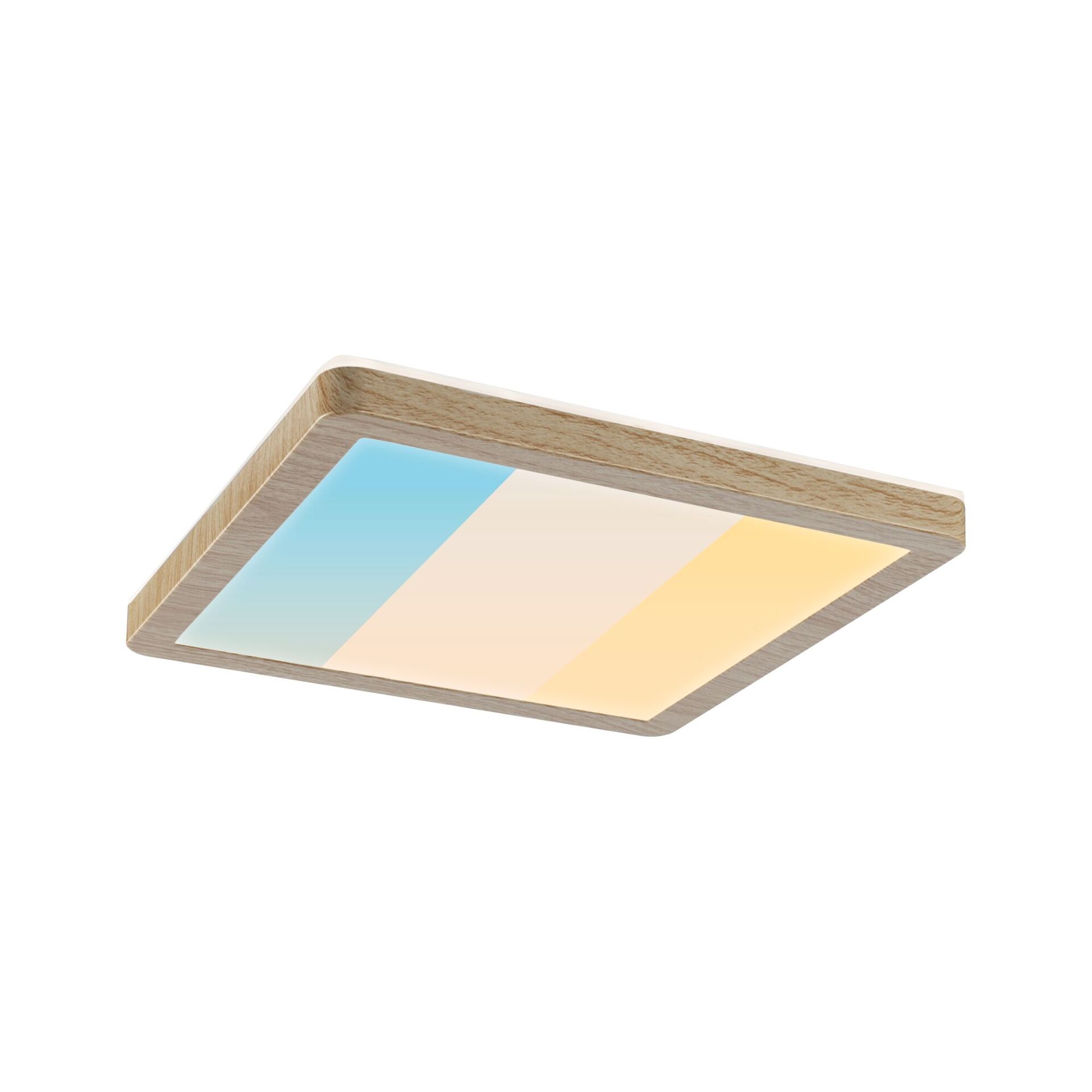 Levně PAULMANN LED Panel Atria Shine IP44 hranaté 190x190mm 8W 3000 - 6500K design dřevo