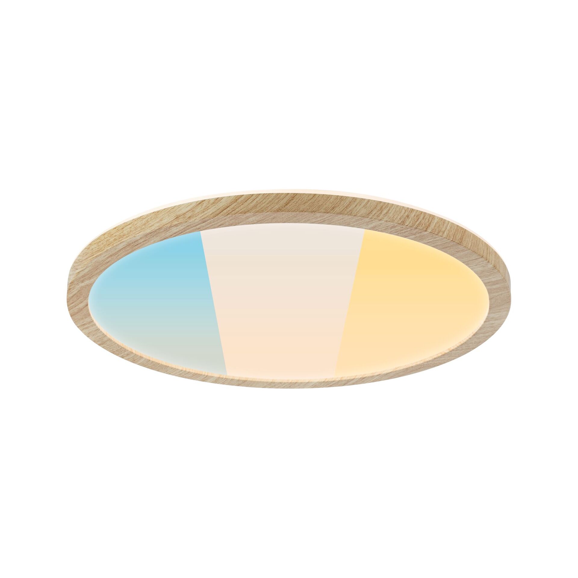 Levně PAULMANN LED Panel Atria Shine IP44 kruhové 298mm 14,8W 3000 - 6500K design dřevo