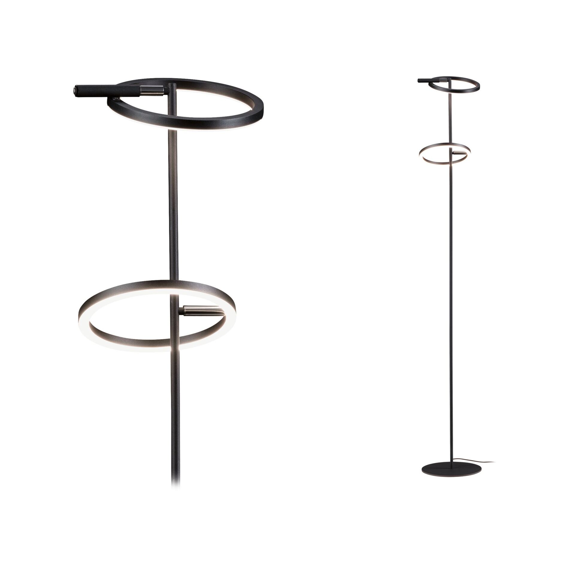Levně PAULMANN LED stojací svítidlo Odila měnitelná bílá 2x10,4W černá mat, chrom