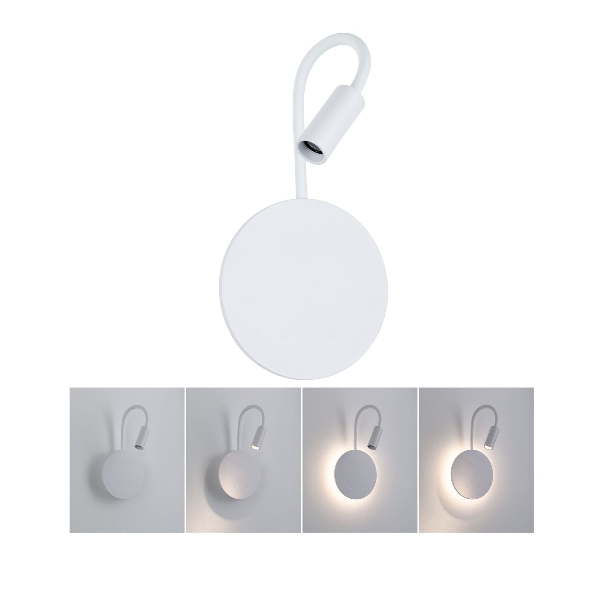 Levně PAULMANN LED nabíjecí nástěnné svítidlo Miora 2700K / 3,7V 0,6W / 0,7W stmívatelné bílá
