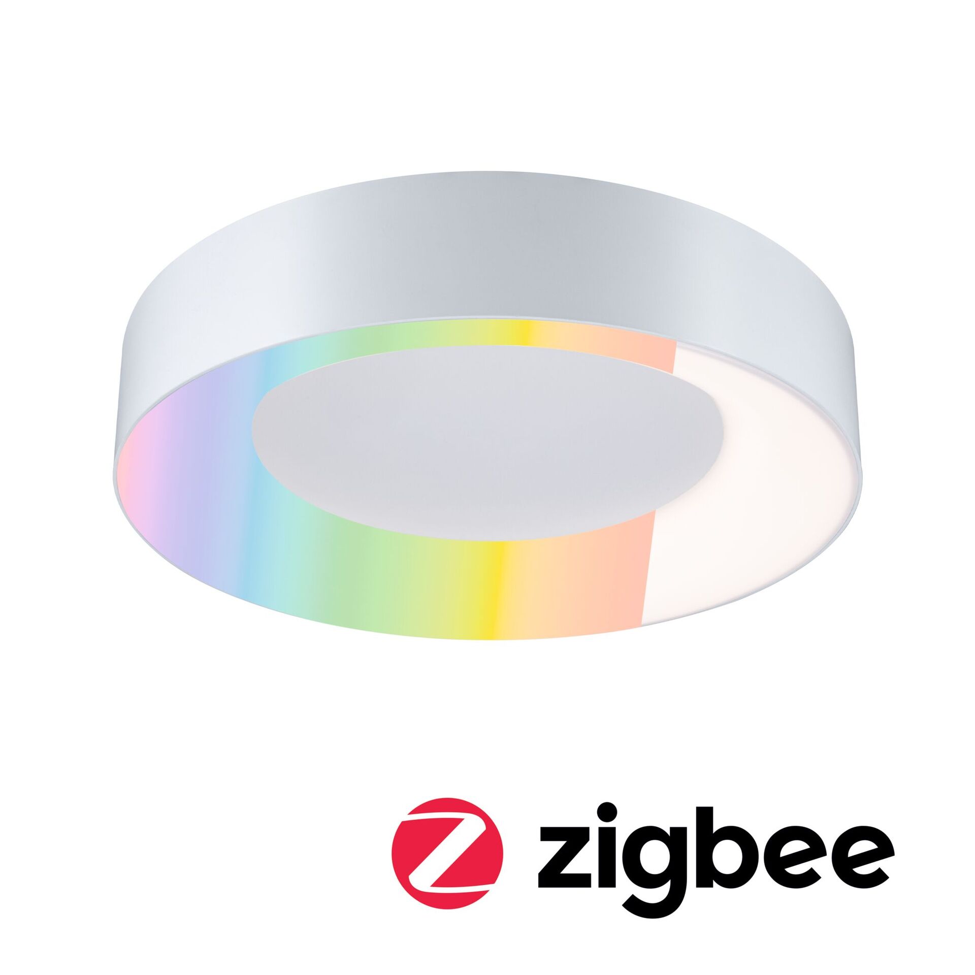 Levně PAULMANN LED stropní svítidlo Smart Home Zigbee 3.0 Casca IP44 RGBW+ 230V 20W bílá mat