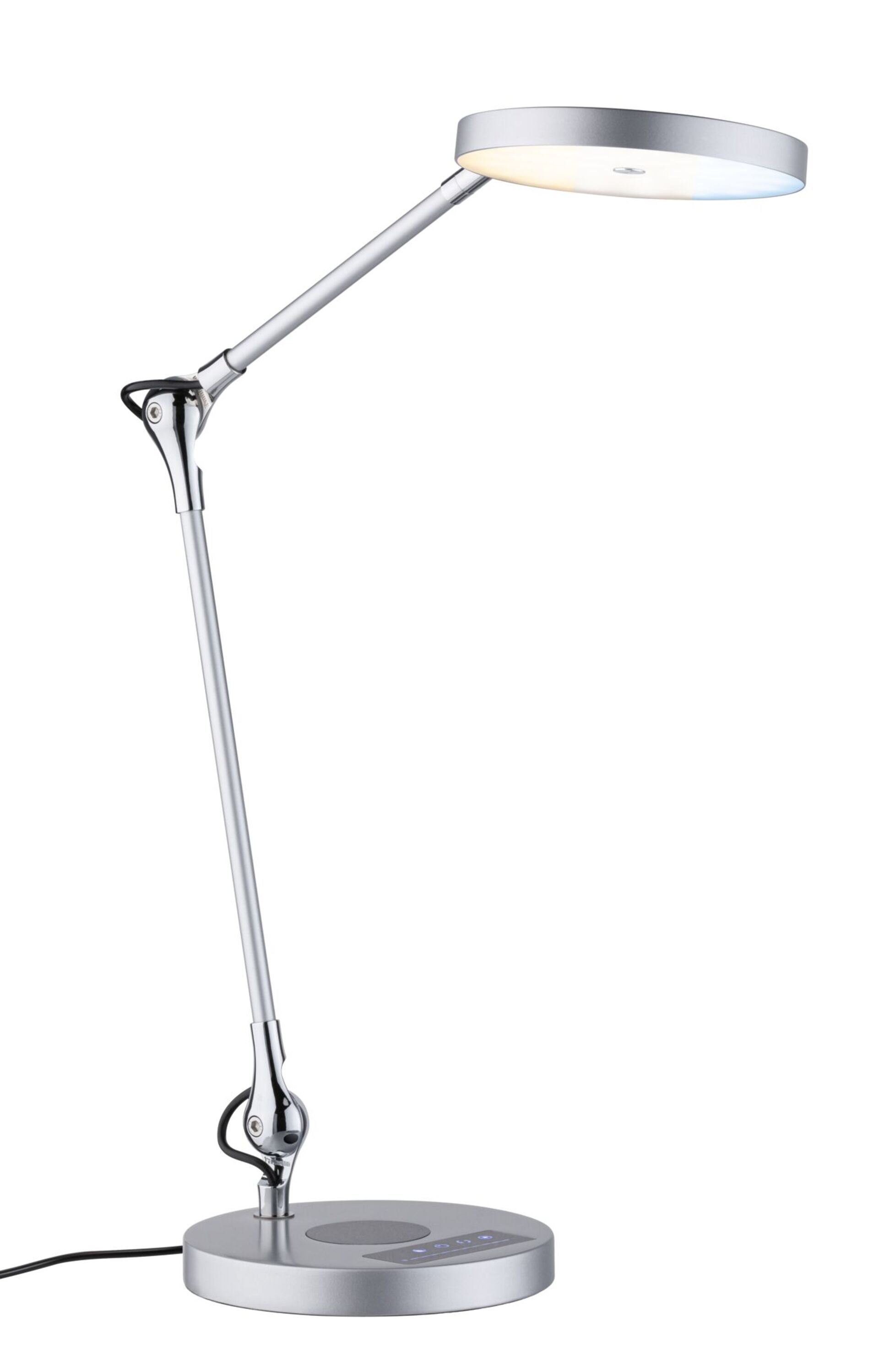 Levně PAULMANN LED stolní lampa na psací stůl Numis CCT 11W stříbrná