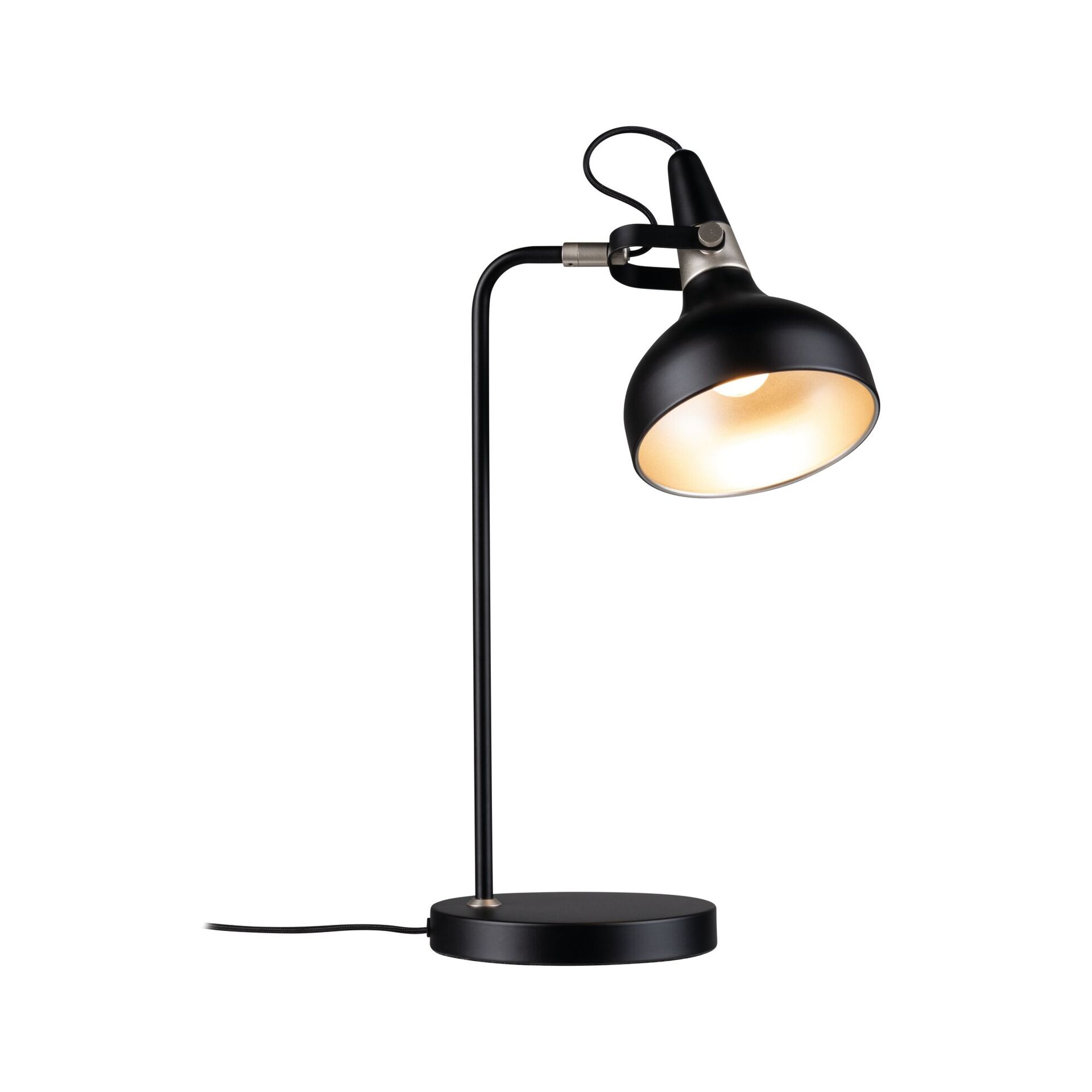 Levně PAULMANN Stolní lampa Juna E14 max. 20W černá mat, šampaň kov