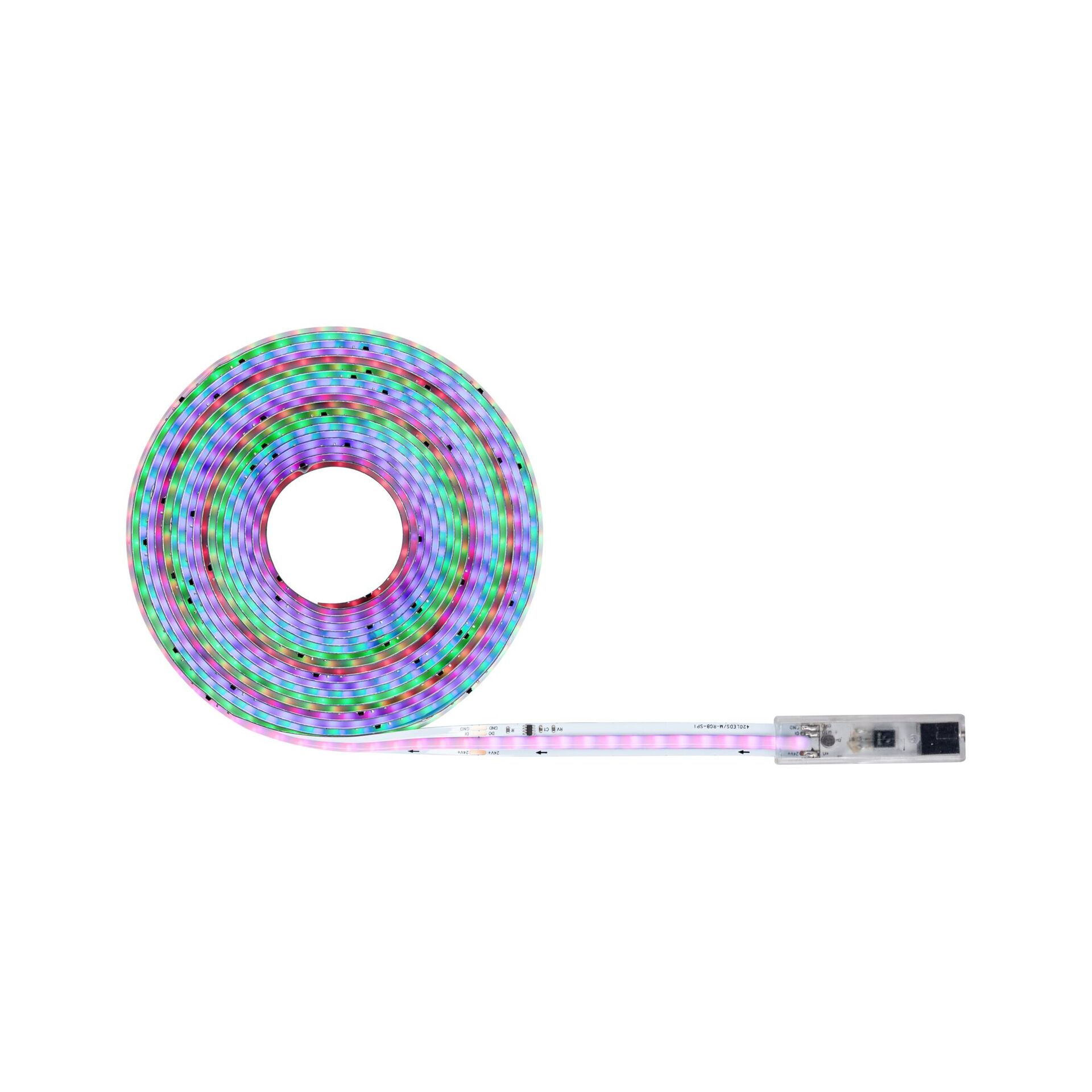 Levně PAULMANN SimpLED LED Strip RGBIC Motion Music kompletní sada 5m s krytím 22W 170lm/m 420 LED/m RGB 24VA