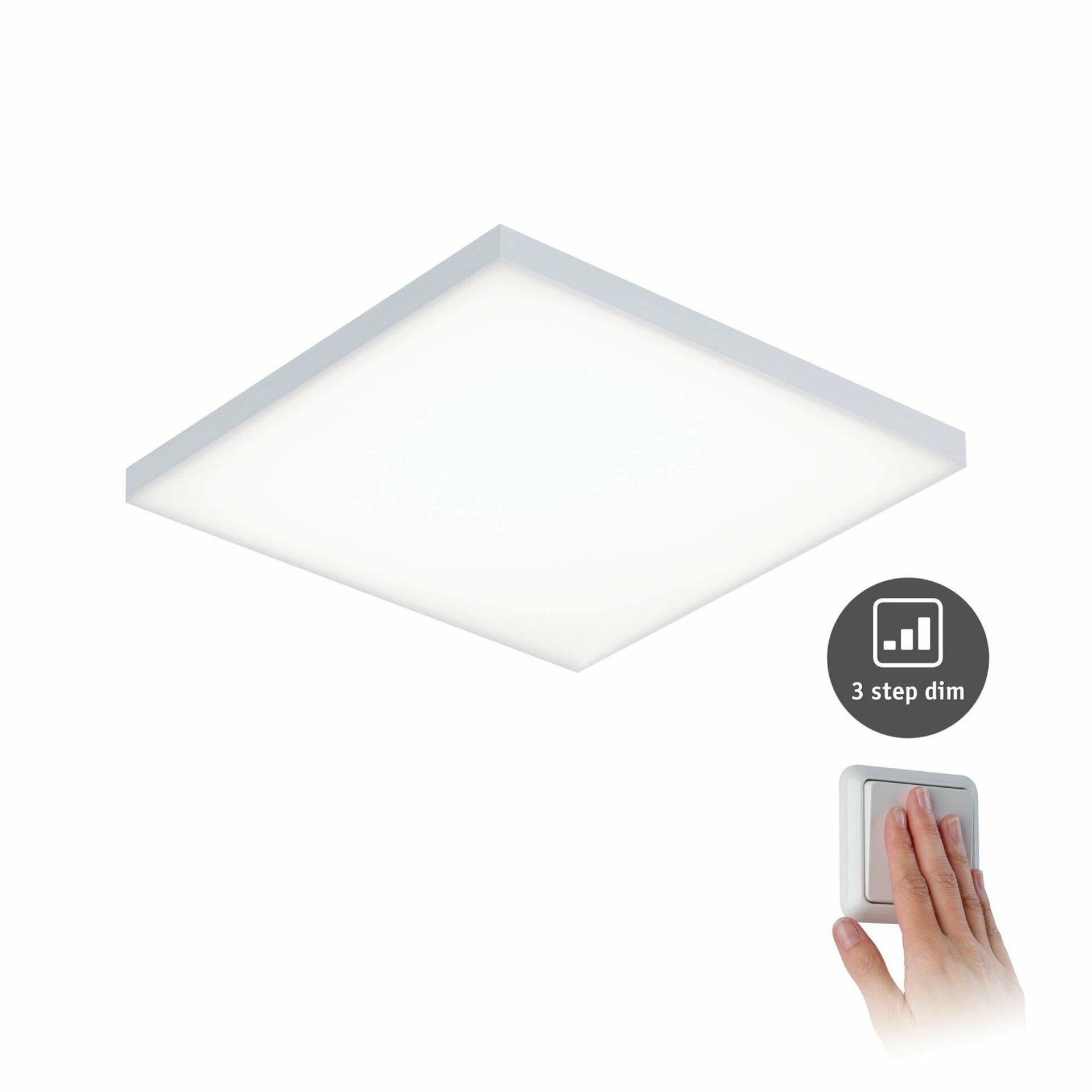 PAULMANN LED Panel Velora 3-krokové-stmívatelné 295x295mm 17W 3.000K 798.21