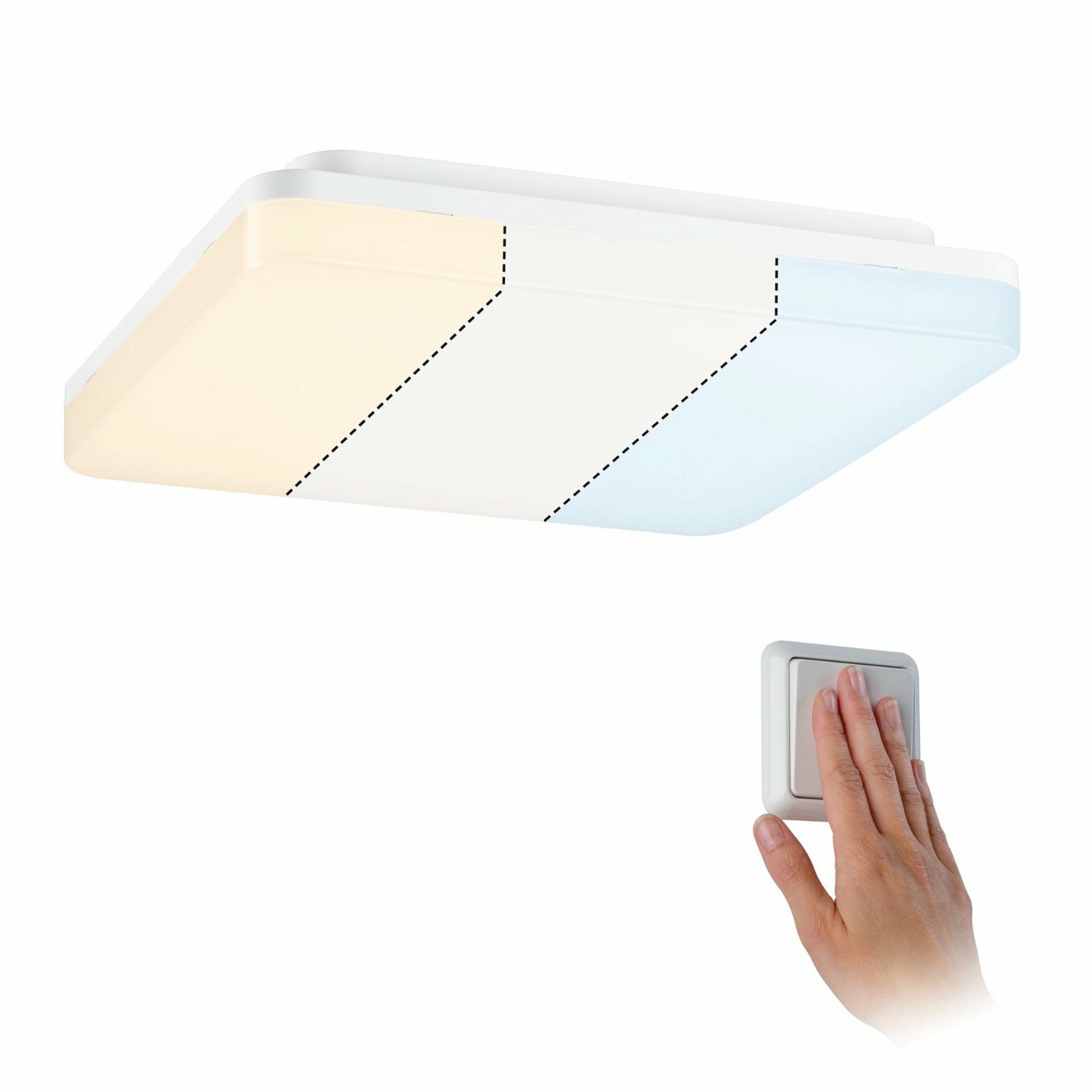 PAULMANN LED Panel Cela 280x280mm 15,5 W bílá WhiteSwitch 798.39