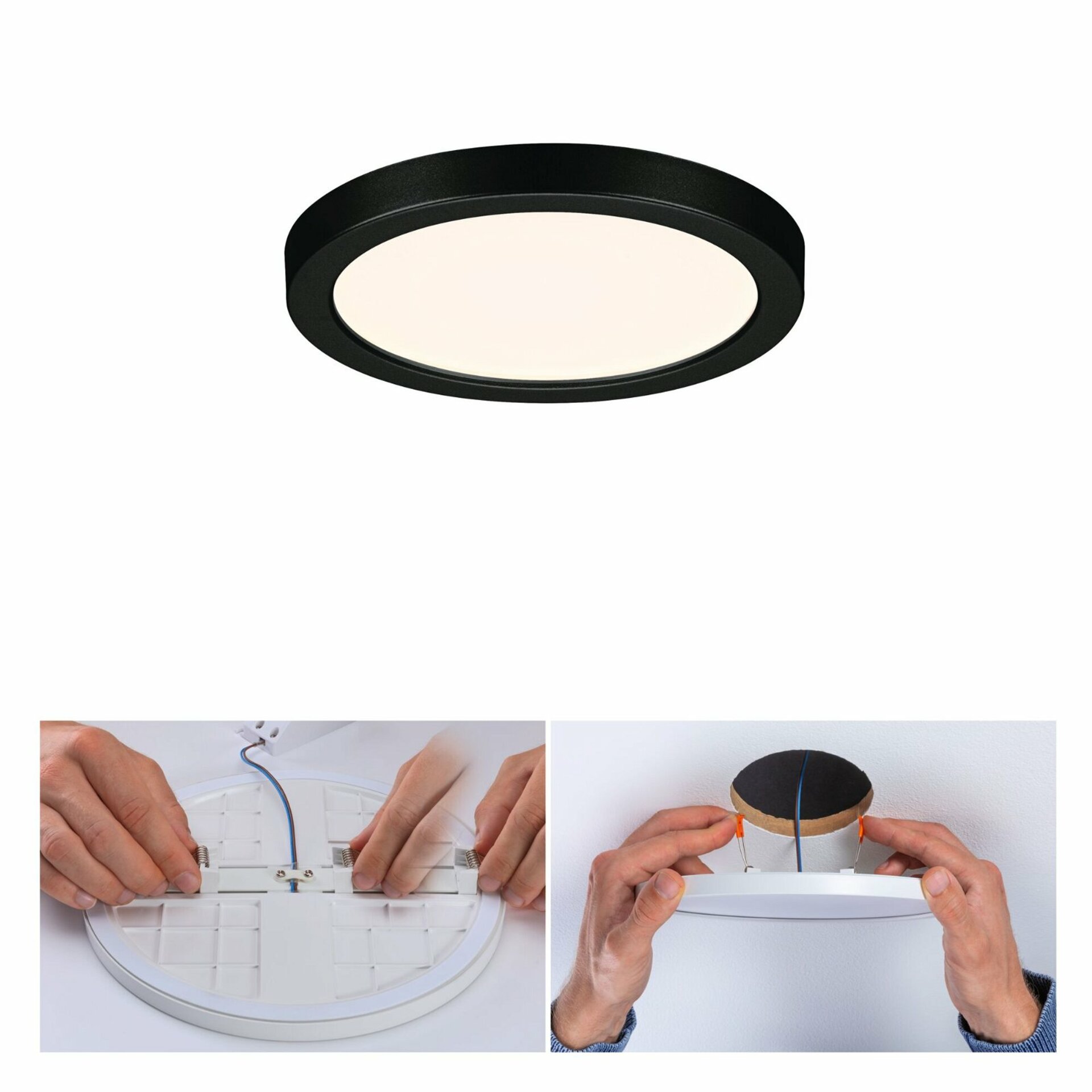 PAULMANN VariFit LED vestavné svítidlo Areo IP44 kruhové 118mm 3000K černá