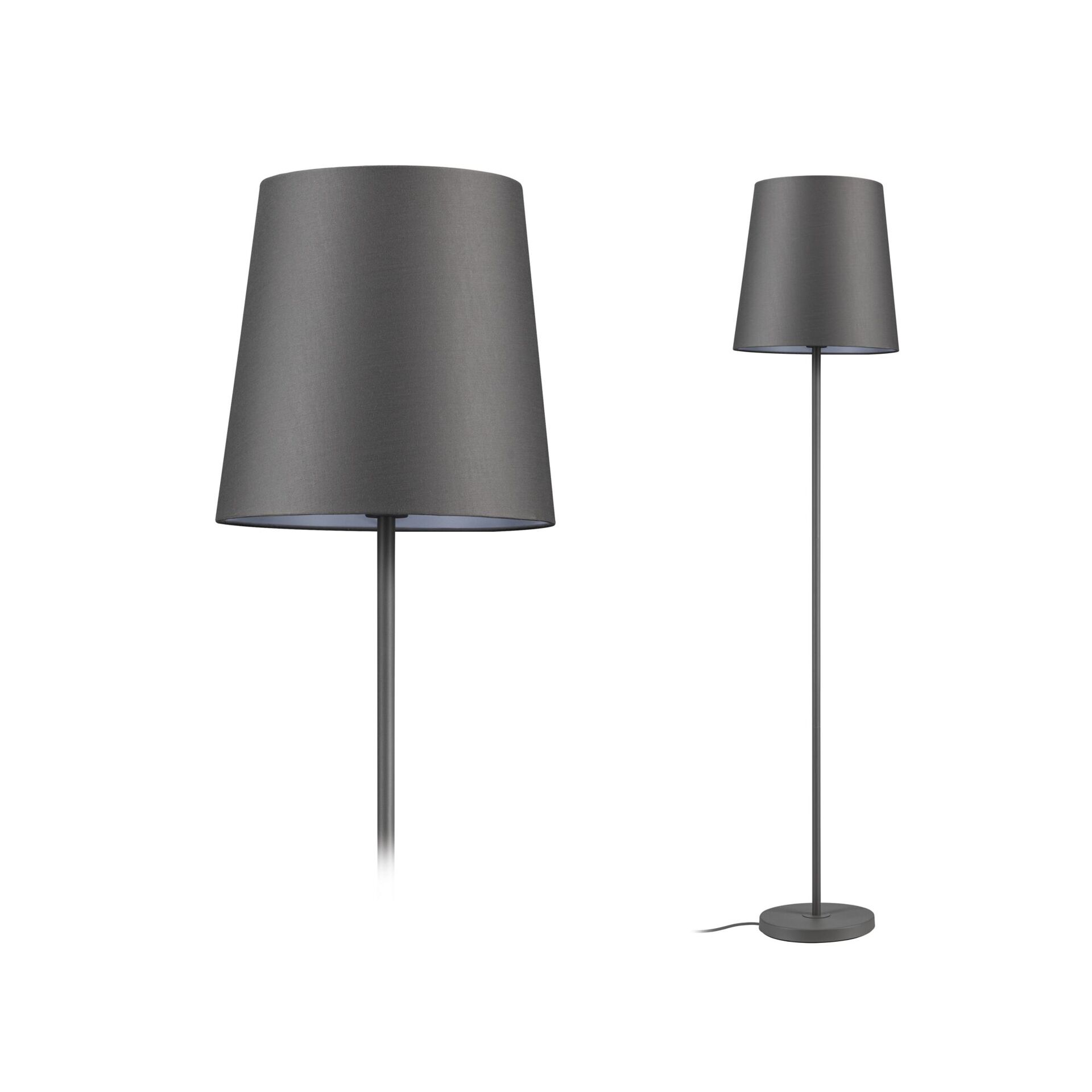 Levně PAULMANN Stojací svítidlo Stellan II E27 max. 20W šedá kov/látka