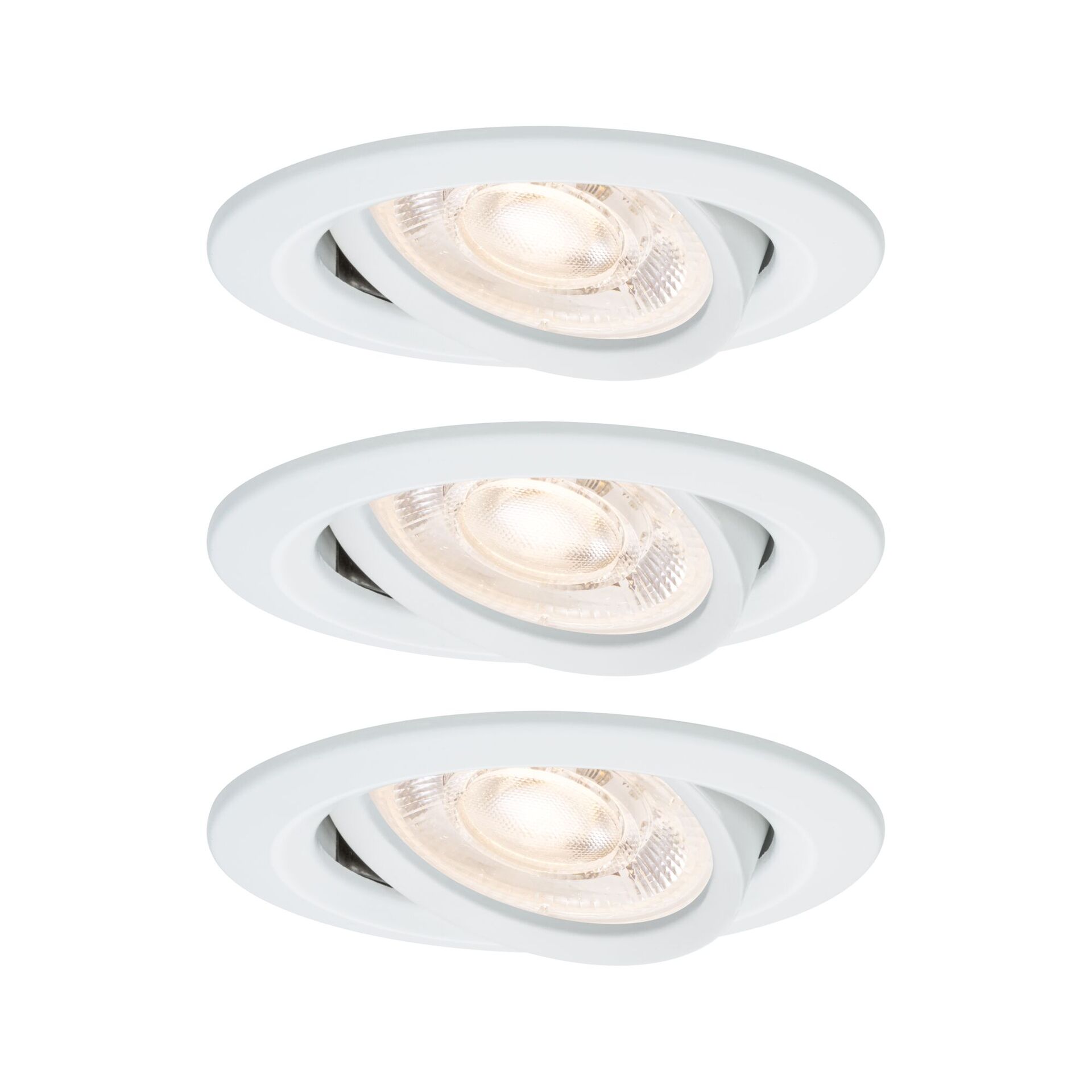 Levně PAULMANN LED vestavné svítidlo Nova GU10 Flat výklopné 3x4,9W 230V 2700K bílá mat