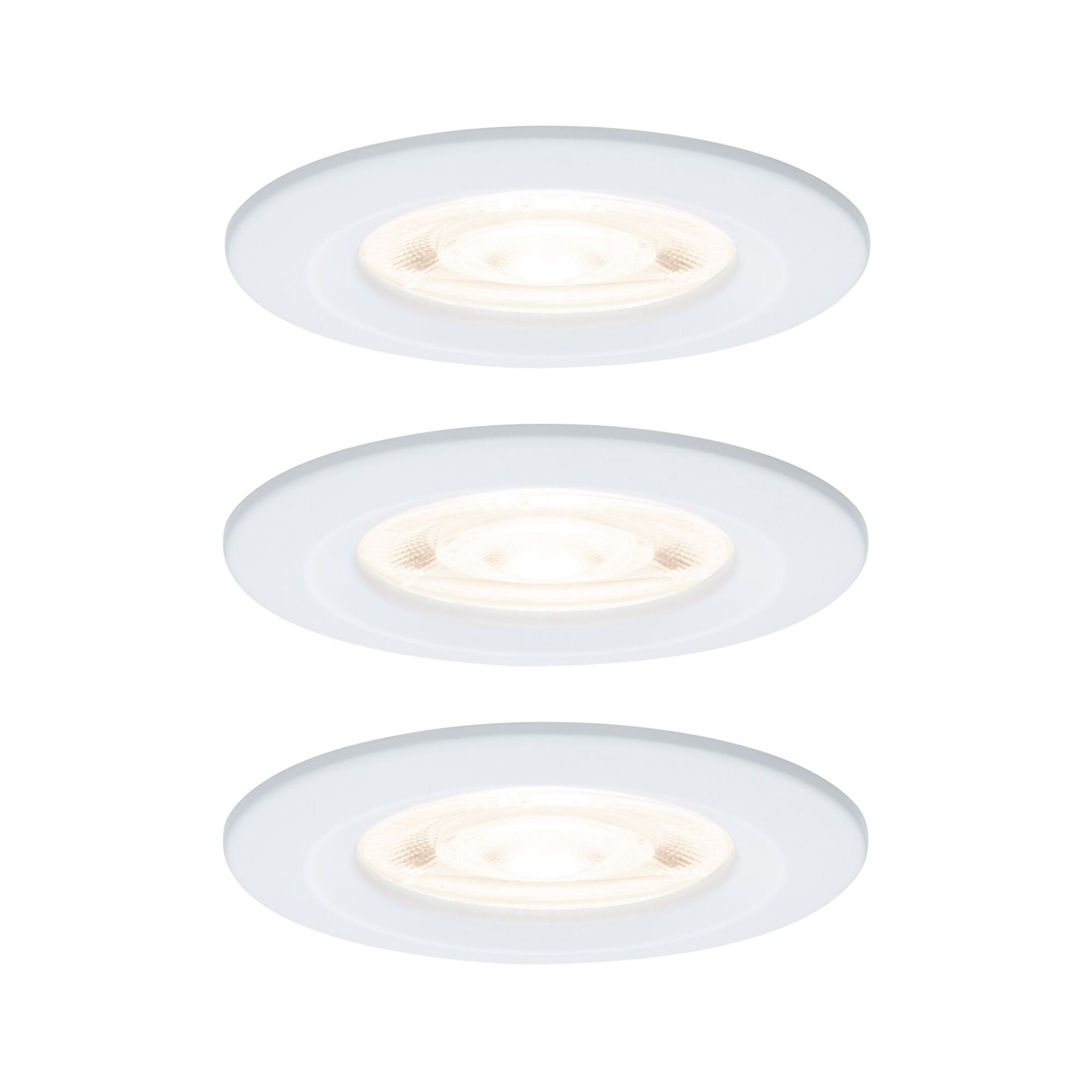 Levně PAULMANN LED vestavné svítidlo Nova GU10 Flat nevýklopné IP44 3x4,9W 230V 2700K bílá mat