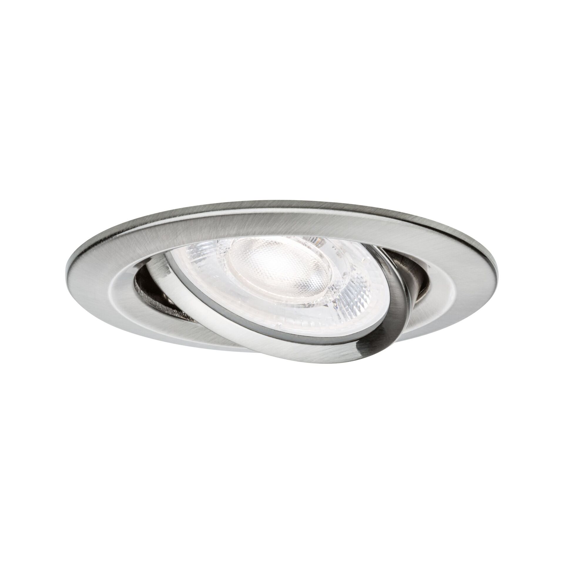 Levně PAULMANN LED vestavné svítidlo Nova Plus GU10 Flat IP65 93mm 4,9W 230V stmívatelné 4000K kov kartáčovaný