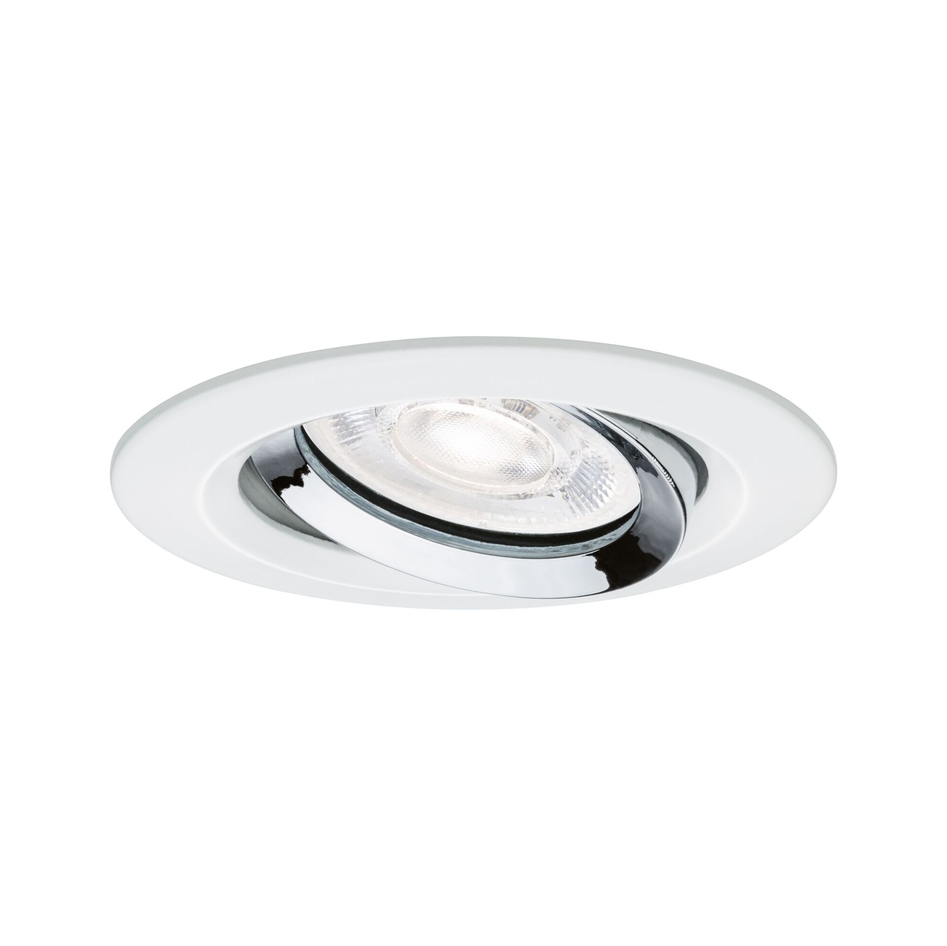 Levně PAULMANN LED vestavné svítidlo Nova Plus GU10 Flat IP65 93mm 4,9W 230V stmívatelné 4000K bílá mat/chrom