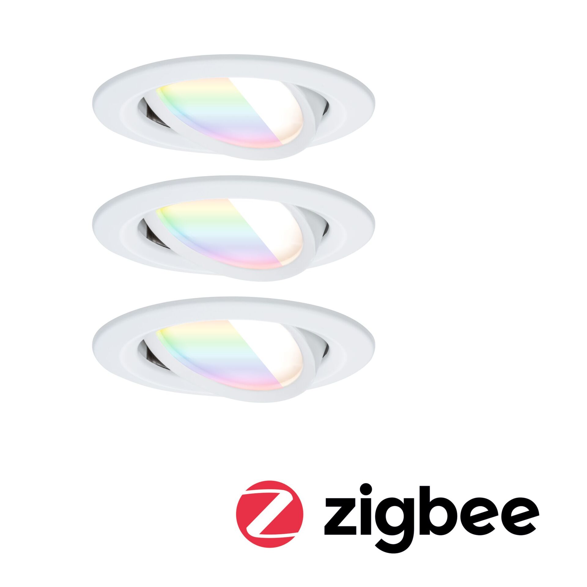 Levně PAULMANN LED vestavné svítidlo Nova Coin kruhové 84mm 50° RGBW+ 3x6W 230V bílá mat hliník