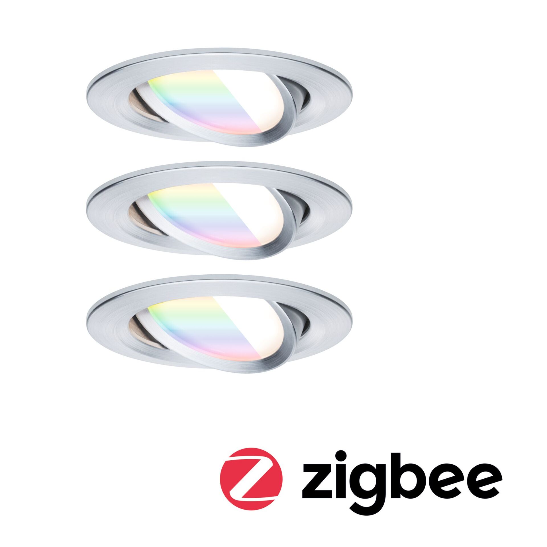 Levně PAULMANN LED vestavné svítidlo Nova Coin kruhové 84mm 50° RGBW+ 3x6W 230V hliník broušený hliník