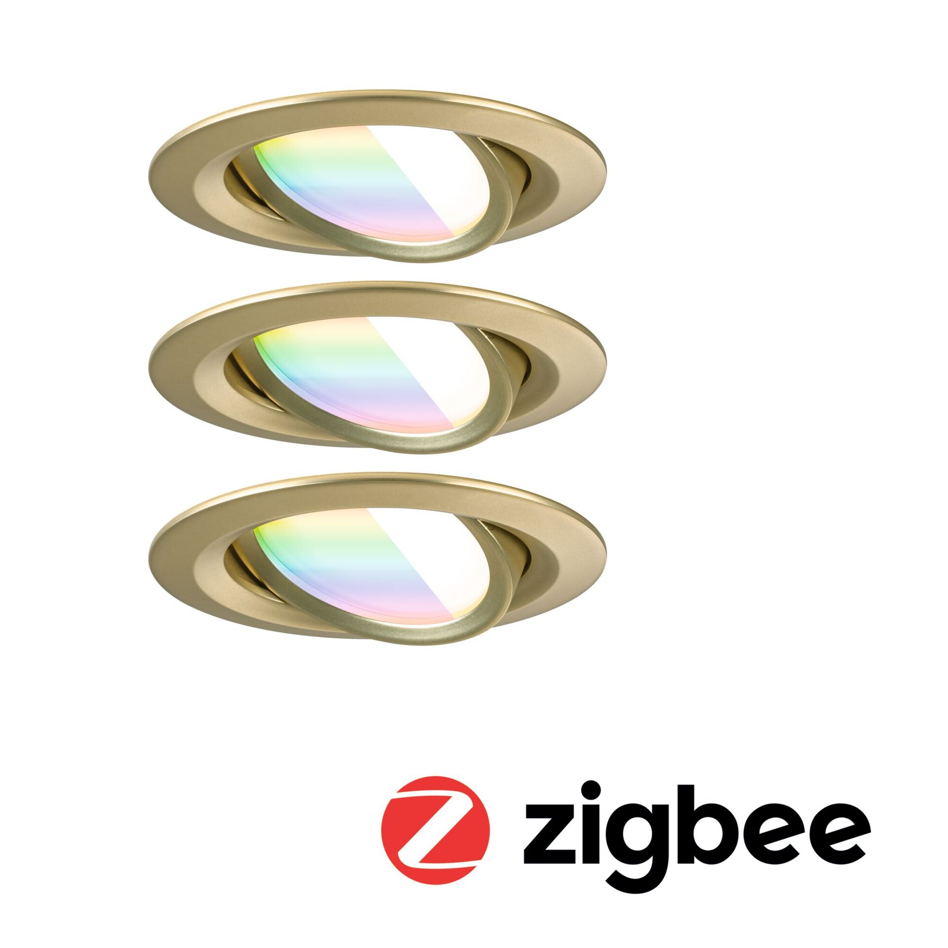 Levně PAULMANN LED vestavné svítidlo Nova Coin kruhové 84mm 50° RGBW+ 3x6W 230V zlatá mat hliník