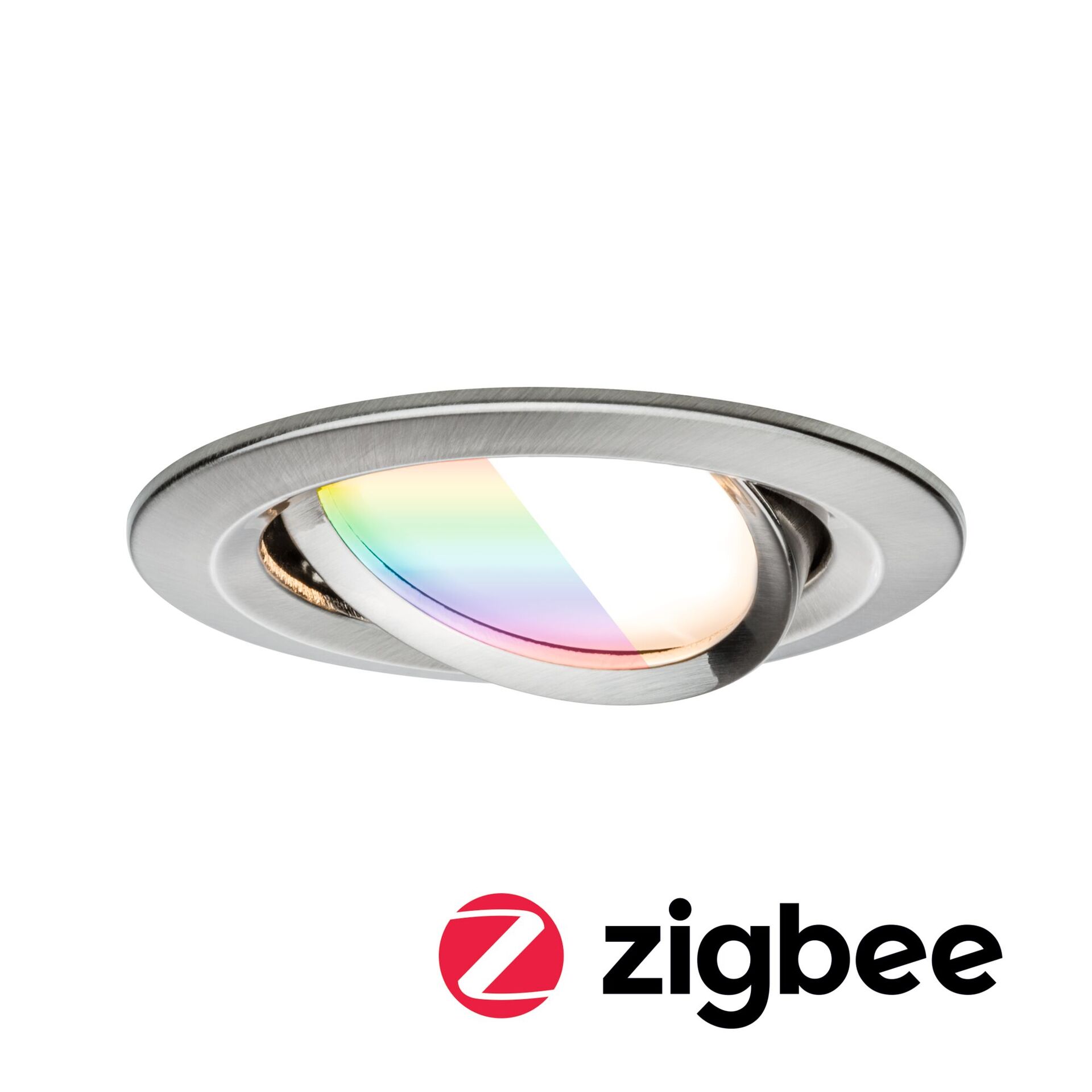 Levně PAULMANN LED vestavné svítidlo Nova Coin kruhové 84mm 50° RGBW+ 6W 230V kov kartáčovaný hliník