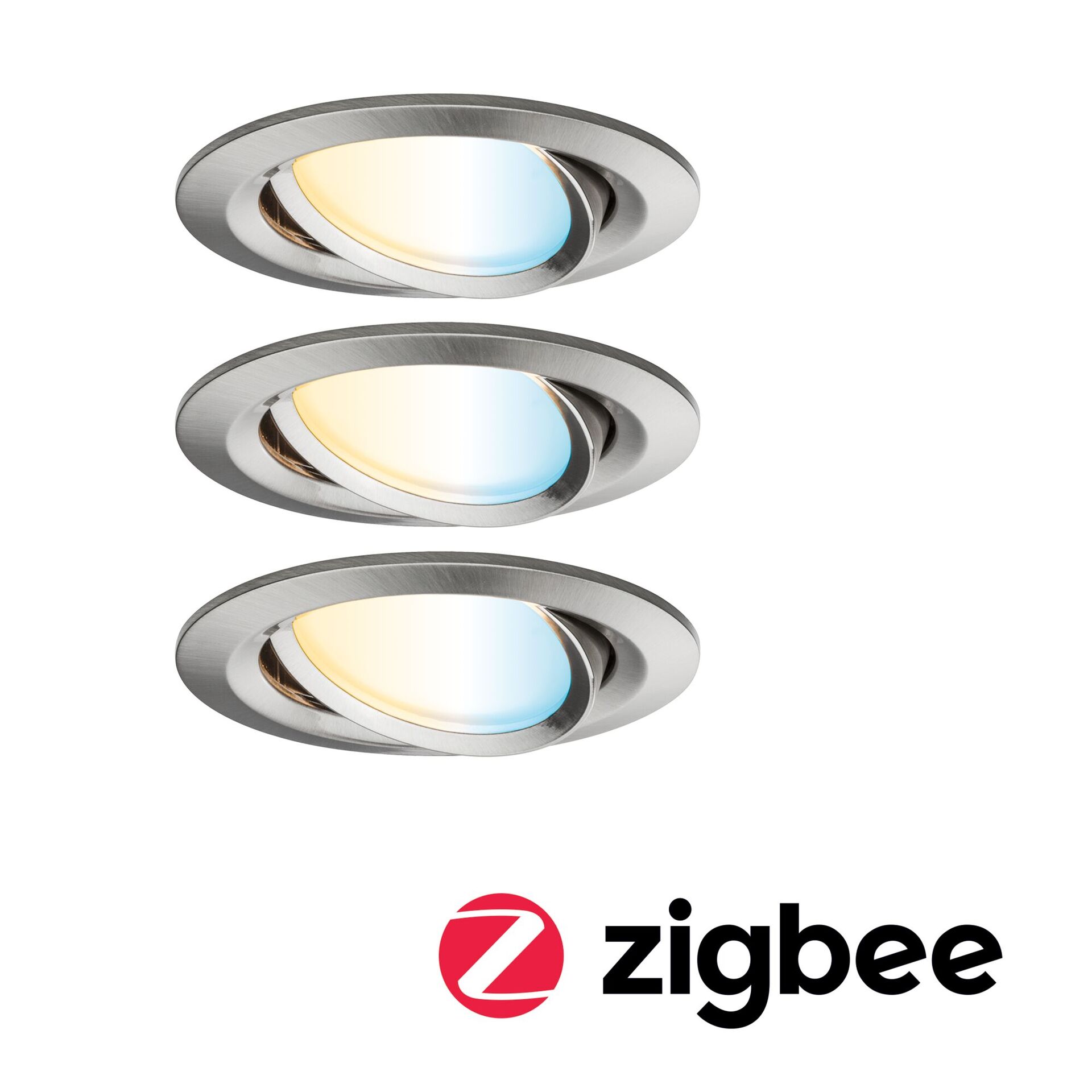 Levně PAULMANN LED vestavné svítidlo Nova Coin kruhové 84mm 50° měnitelná bílá 3x6W 230V kov kartáčovaný hliník