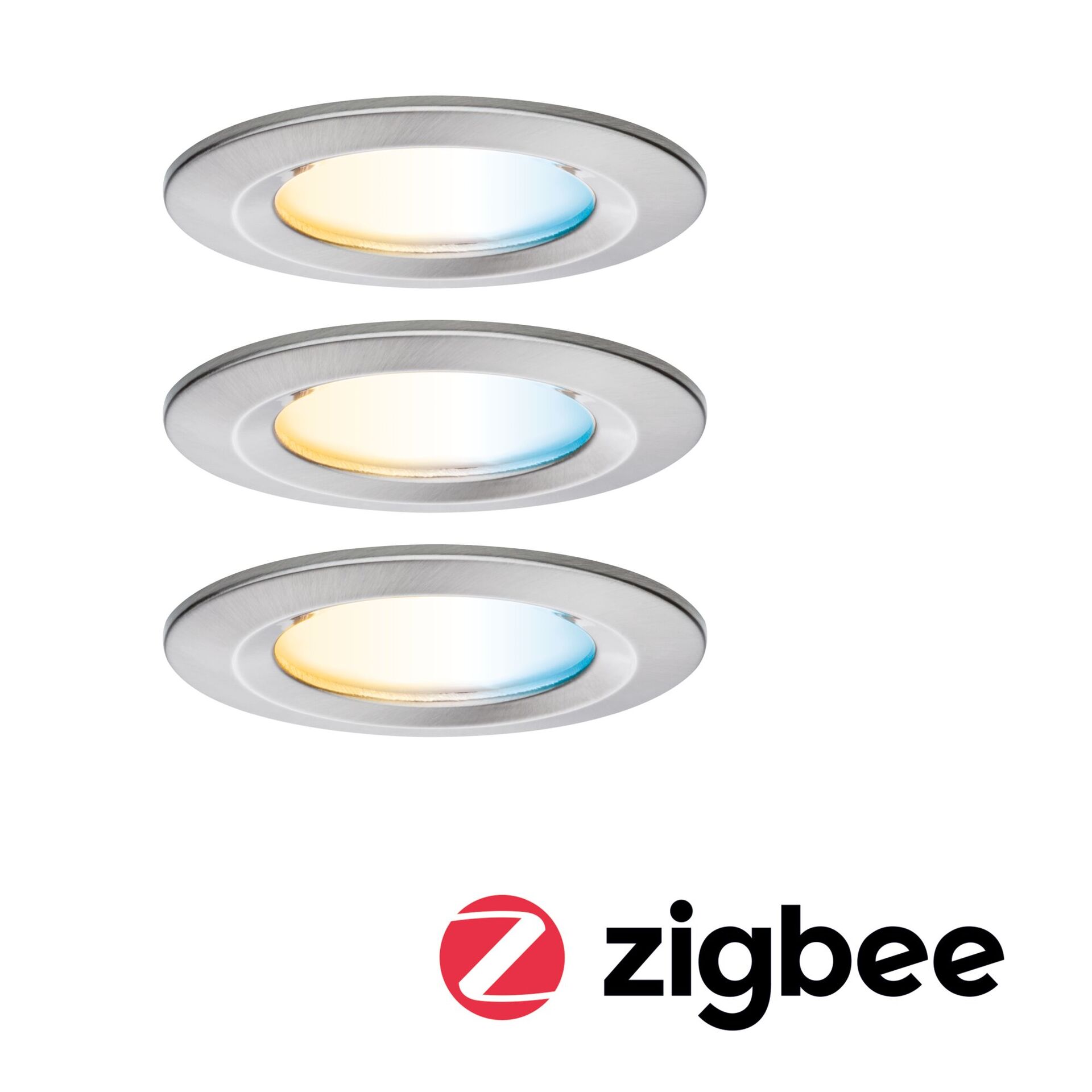 Levně PAULMANN LED vestavné svítidlo Nova Coin IP44 kruhové 78mm měnitelná bílá 3x6W 230V kov kartáčovaný hliník