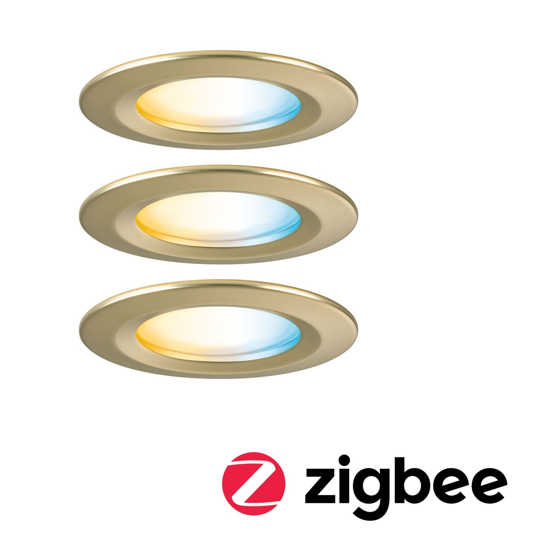Levně PAULMANN LED vestavné svítidlo Nova Coin IP44 kruhové 78mm měnitelná bílá 3x6W 230V zlatá mat hliník