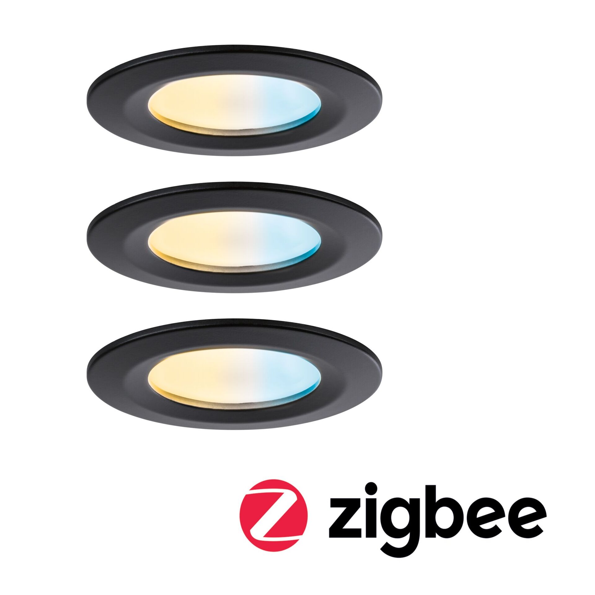 Levně PAULMANN LED vestavné svítidlo Nova Coin IP44 kruhové 78mm měnitelná bílá 3x6W 230V černá mat hliník