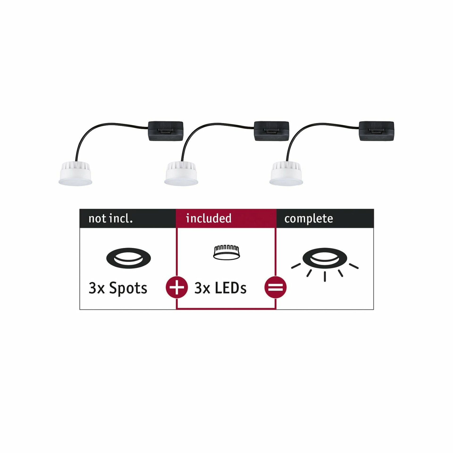 Levně PAULMANN LED Modul vestavné svítidlo Choose Coin 3ks sada kruhové 50mm Coin 3x6W 3x470lm 230V 2700K satén