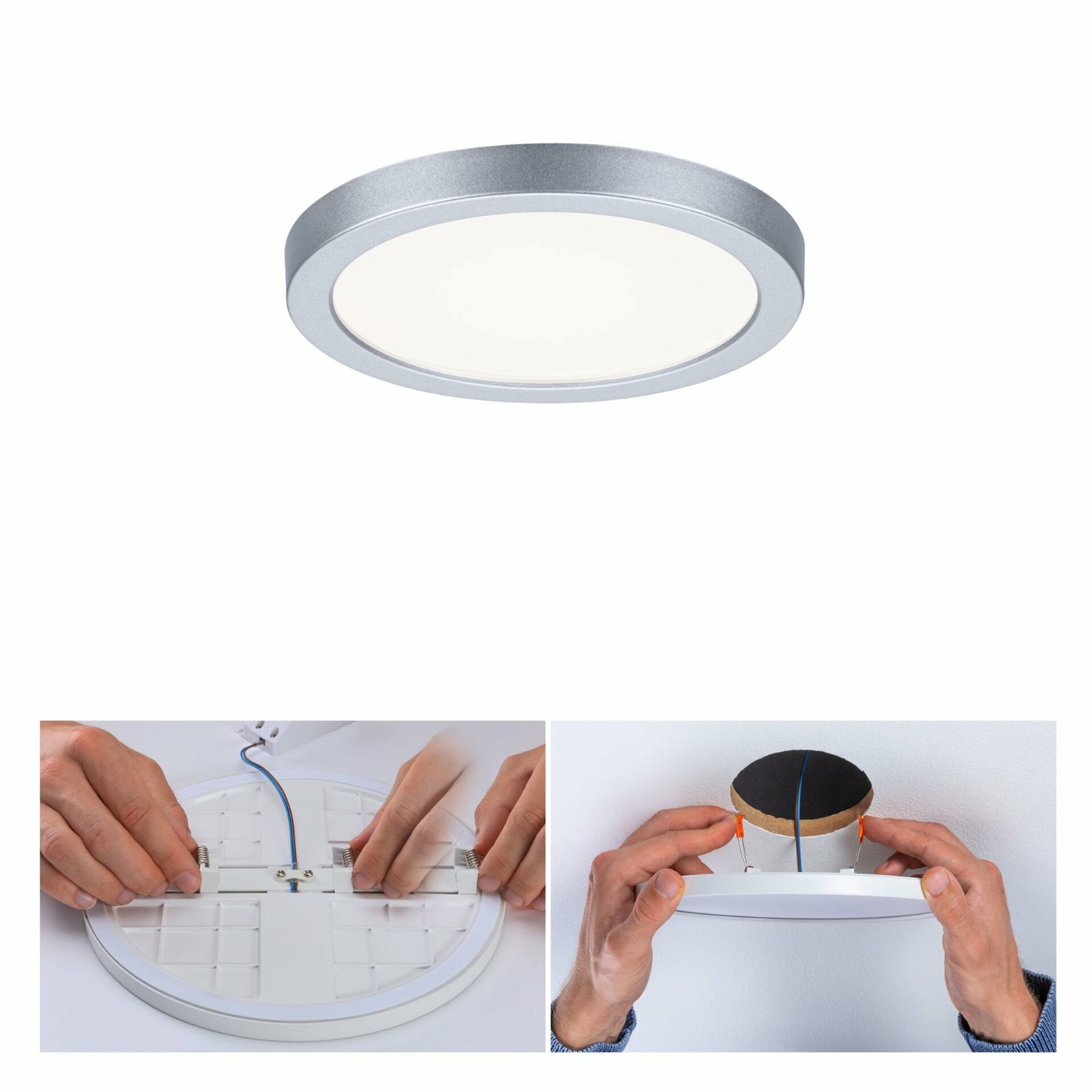 PAULMANN LED vestavné svítidlo Areo VariFit IP44 kruhové 118 6,5W 4.000K matný chrom 930.37