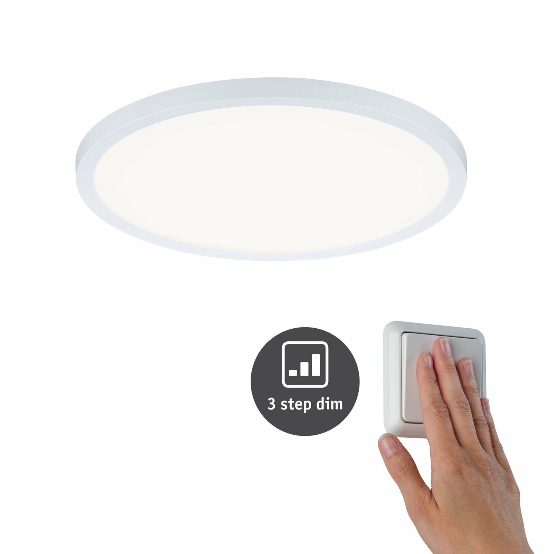 PAULMANN LED vestavné svítidlo Areo VariFit IP44 3-krokové-stmívatelné 230mm 16W 4.000K bílá 930.56