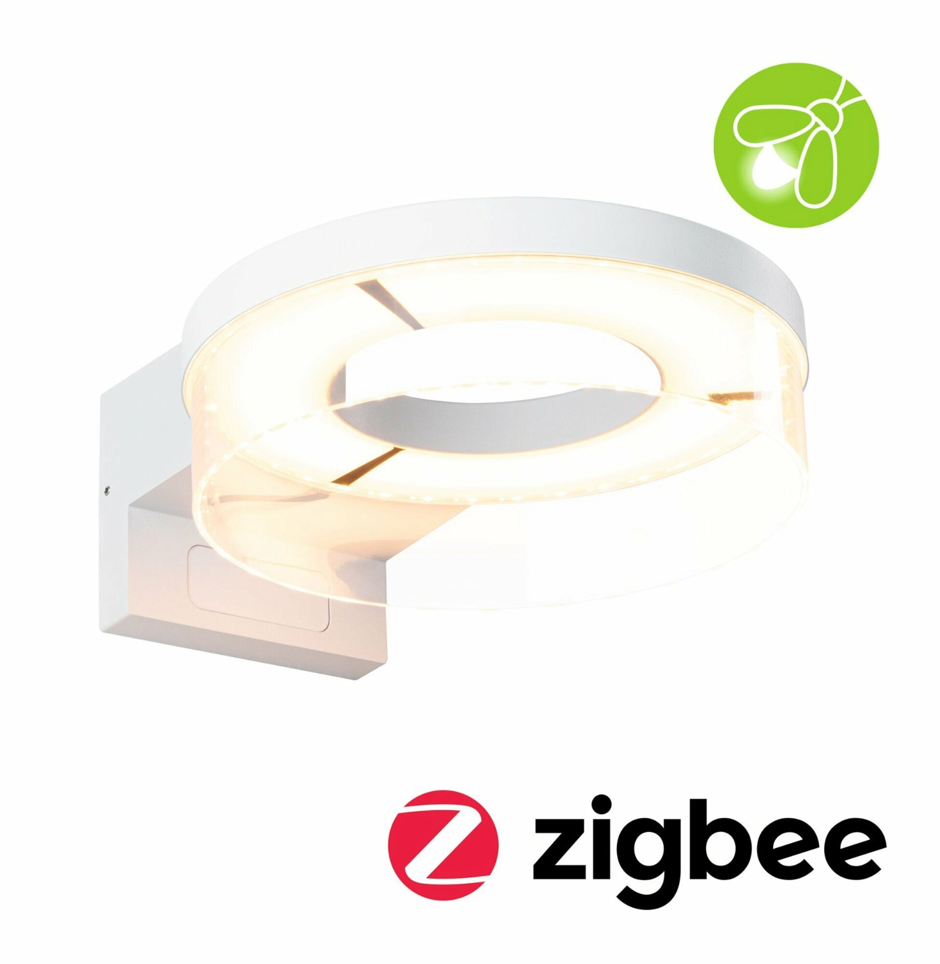 PAULMANN LED venkovní nástěnné svítidlo Smart Home Zigbee 3.0 Capea pohybové čidlo neláká hmyz IP44 231mm CCT 12,5W 230V bílá hliník