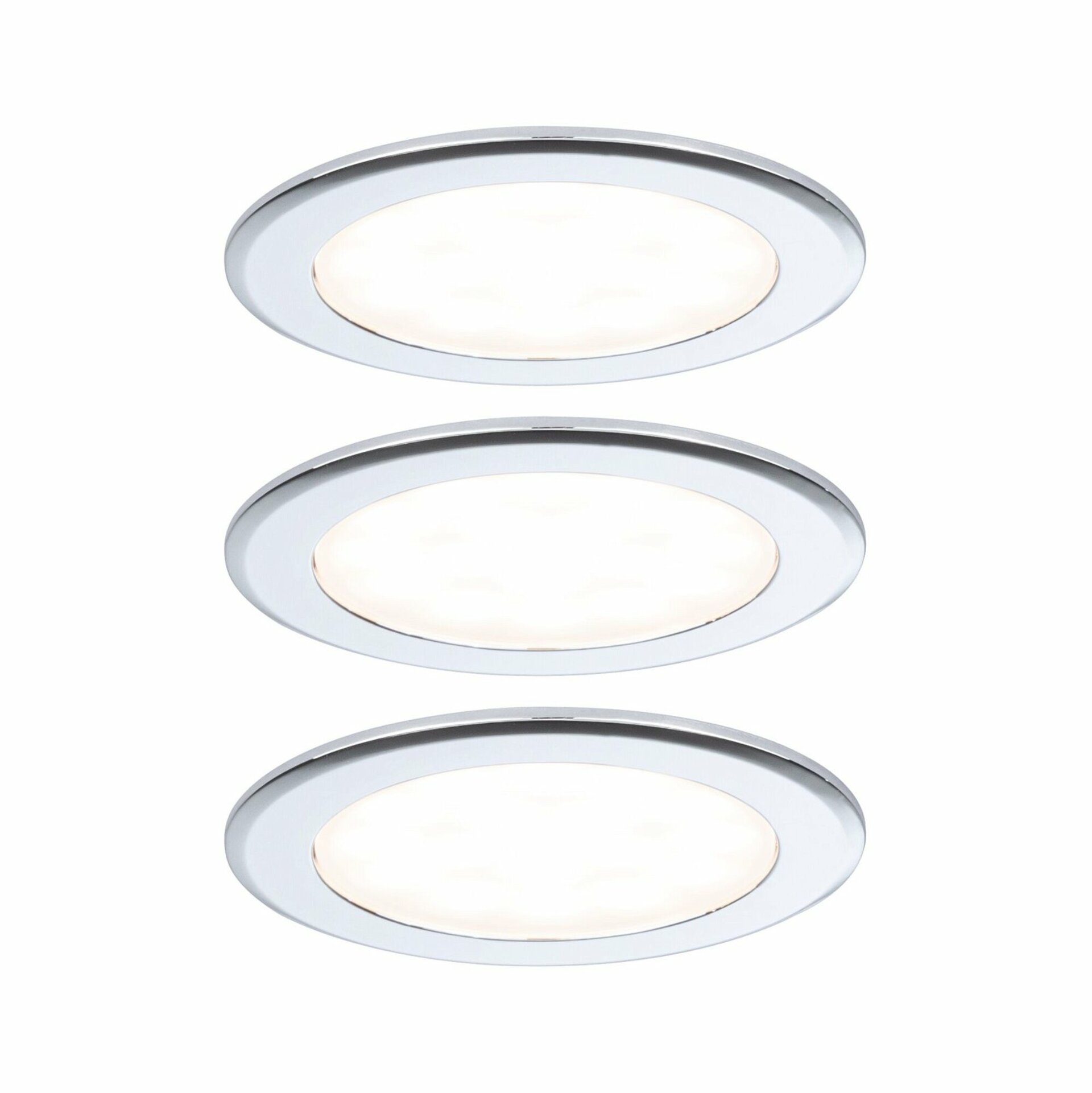 PAULMANN LED vestavná nábytková svítidla 3ks sada kruhové 65mm 3x2,5W 230/12V 3000K chrom