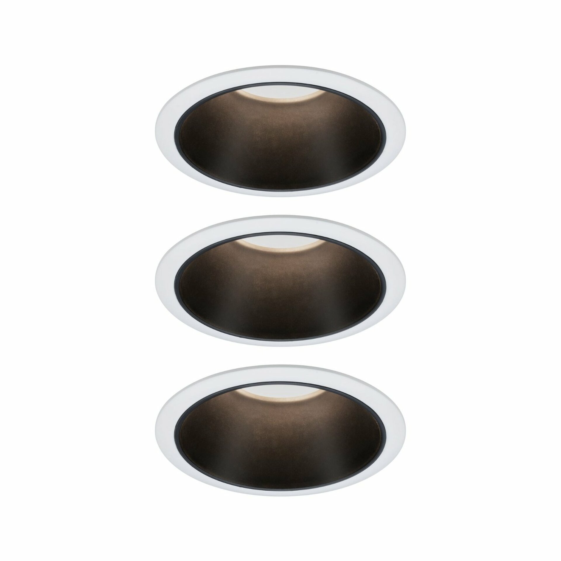PAULMANN Vestavné svítidlo LED Cole 3x6,5W bílá/černá mat 3-krokové-stmívatelné 2700K teplá bílá 934.02