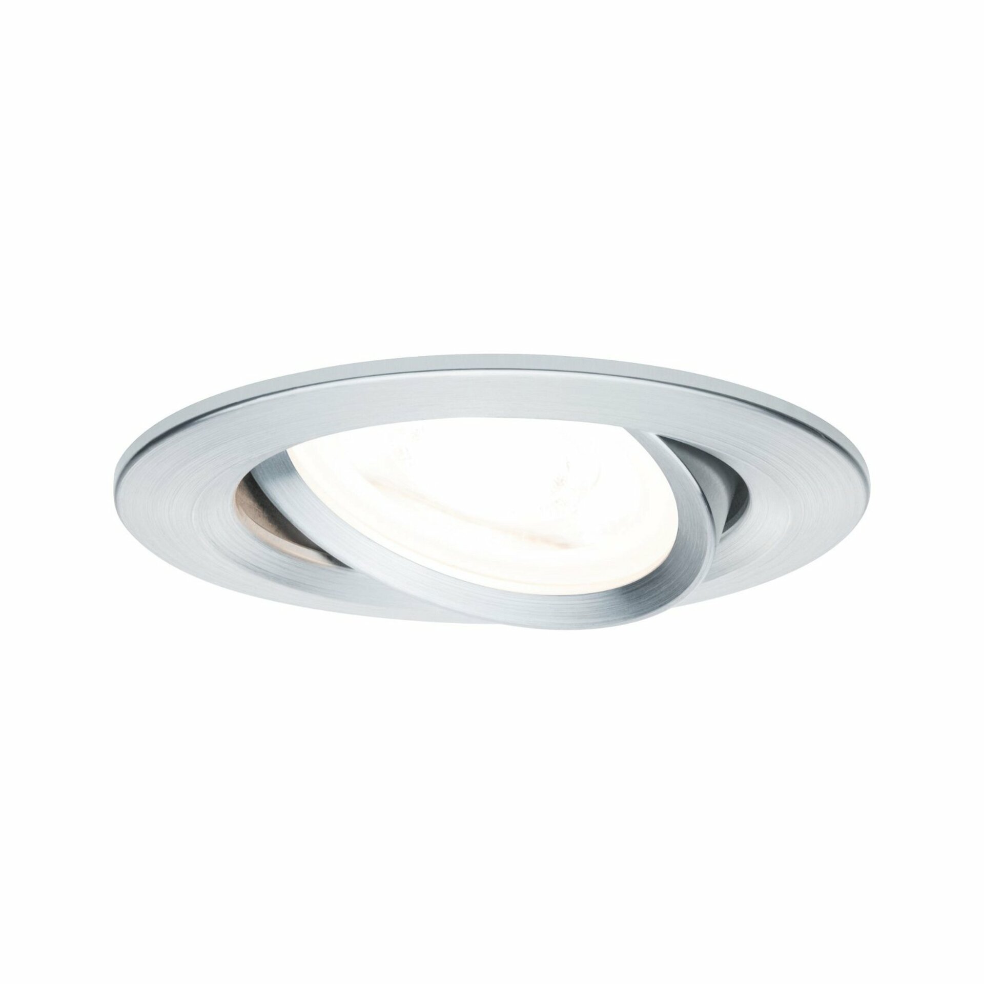 PAULMANN Vestavné svítidlo LED Nova kruhové 1x6,5W GU10 hliník broušený výklopné 934.32 P 93432