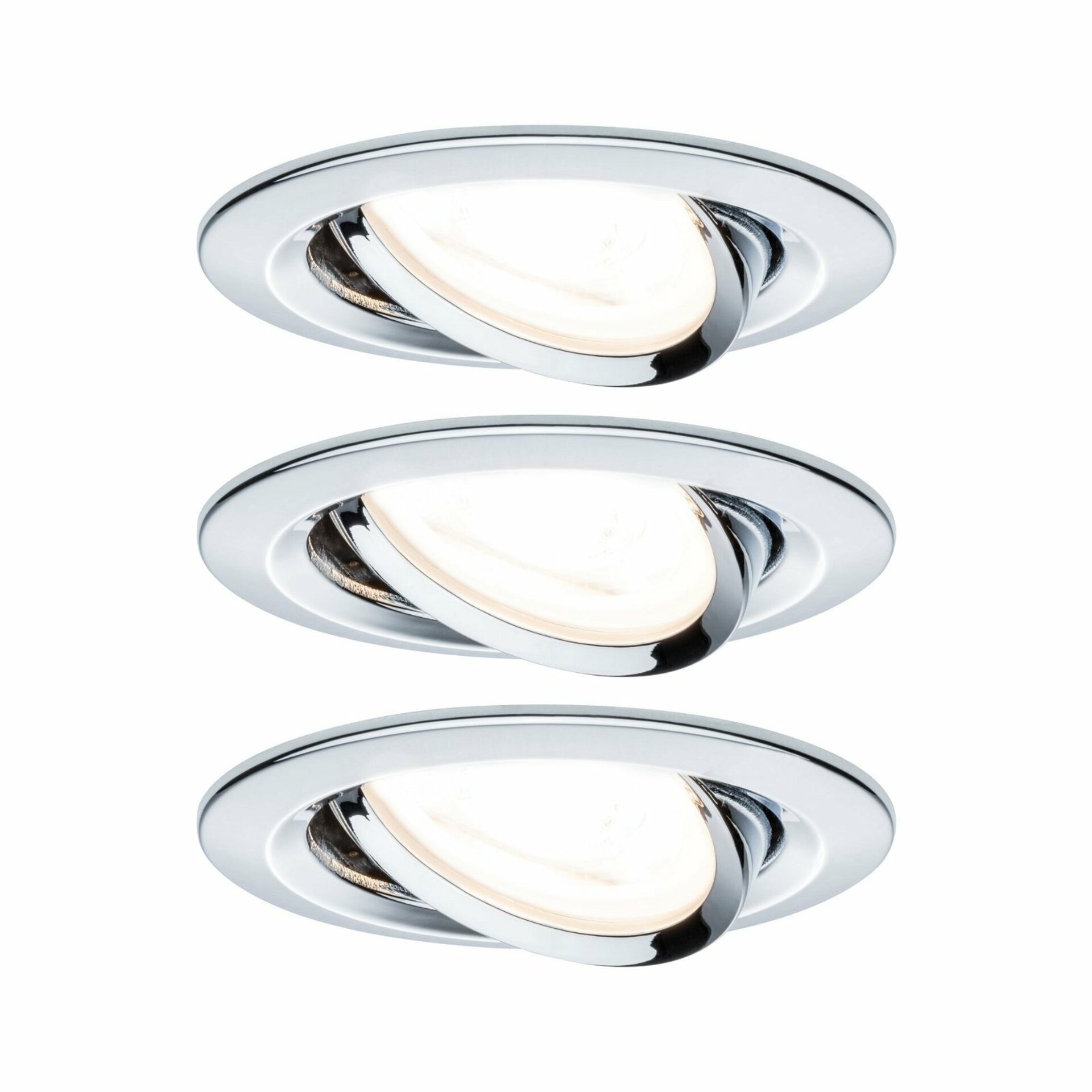 PAULMANN Vestavné svítidlo LED Nova kruhové 3x6,5W GU10 chrom výklopné 934.34 P 93434