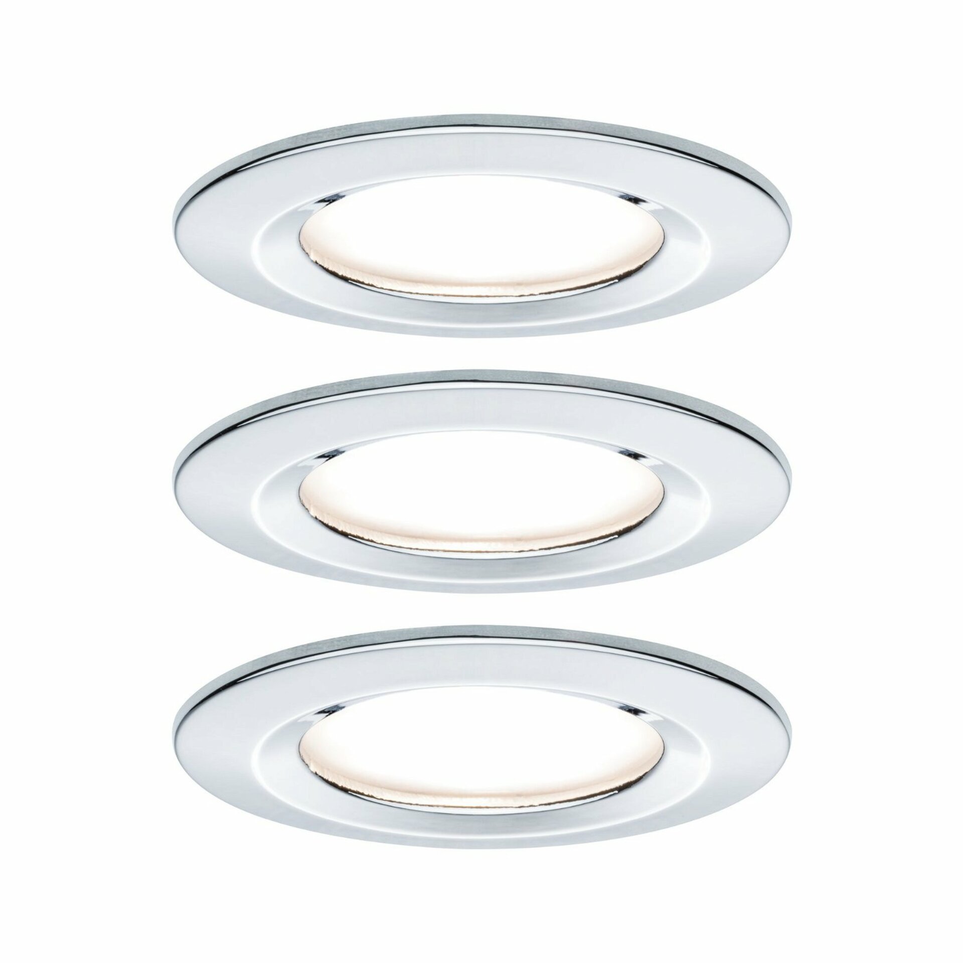 PAULMANN Vestavné svítidlo LED Nova kruhové 3x6,5W GU10 chrom nevýklopné 934.45 P 93445