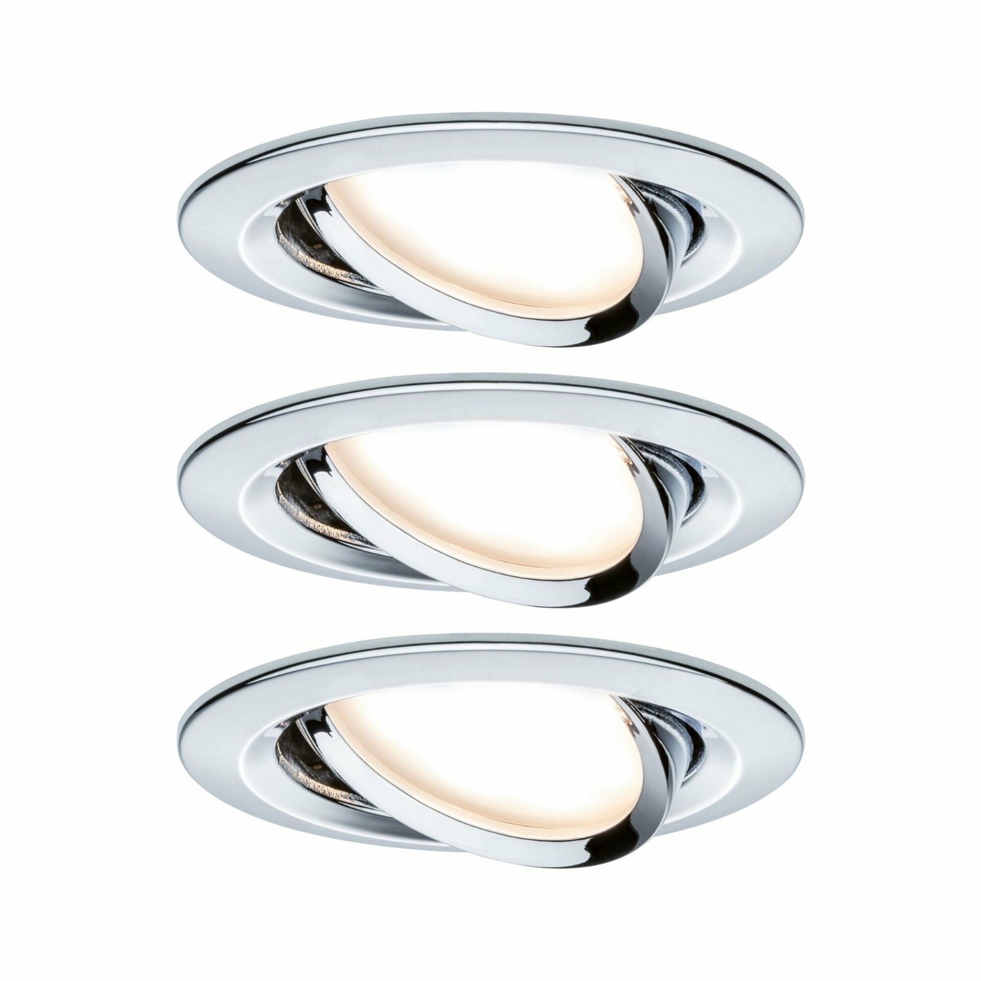 PAULMANN Vestavné svítidlo LED Nova kruhové 3x6,5W chrom výklopné 934.52 P 93452