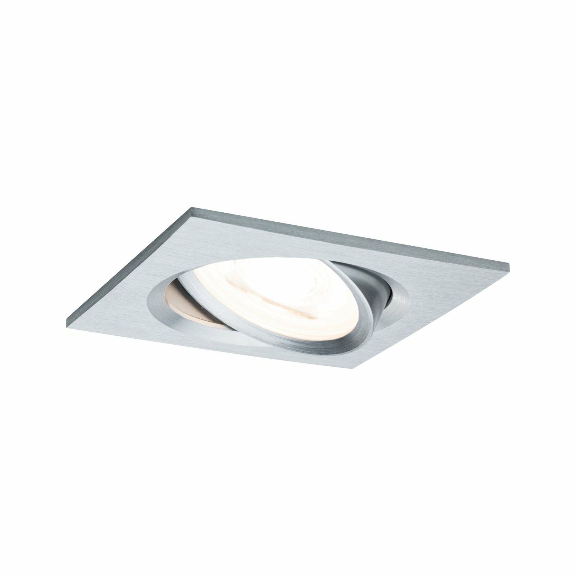 PAULMANN Vestavné svítidlo LED Nova hranaté 1x6,5W hliník broušený výklopné 934.55 P 93455