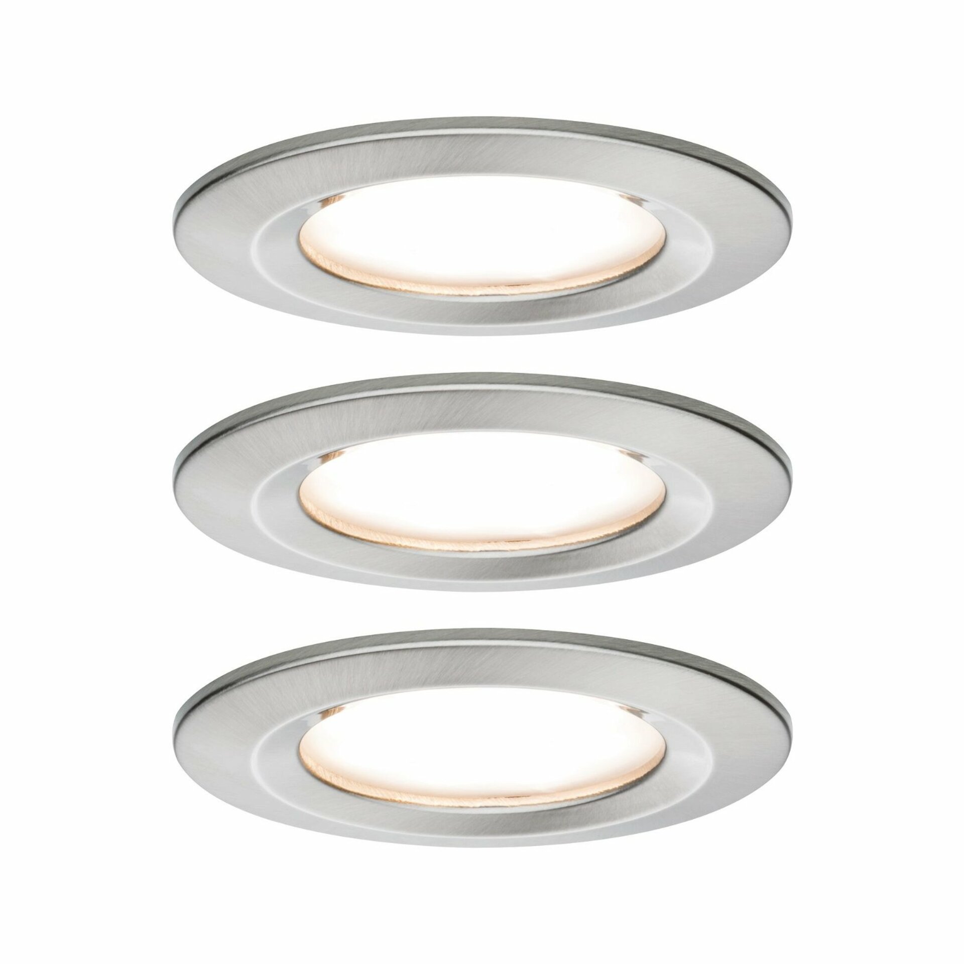 PAULMANN Vestavné svítidlo LED Nova kruhové 3x6,5W kov kartáčovaný nevýklopné 934.58 P 93458