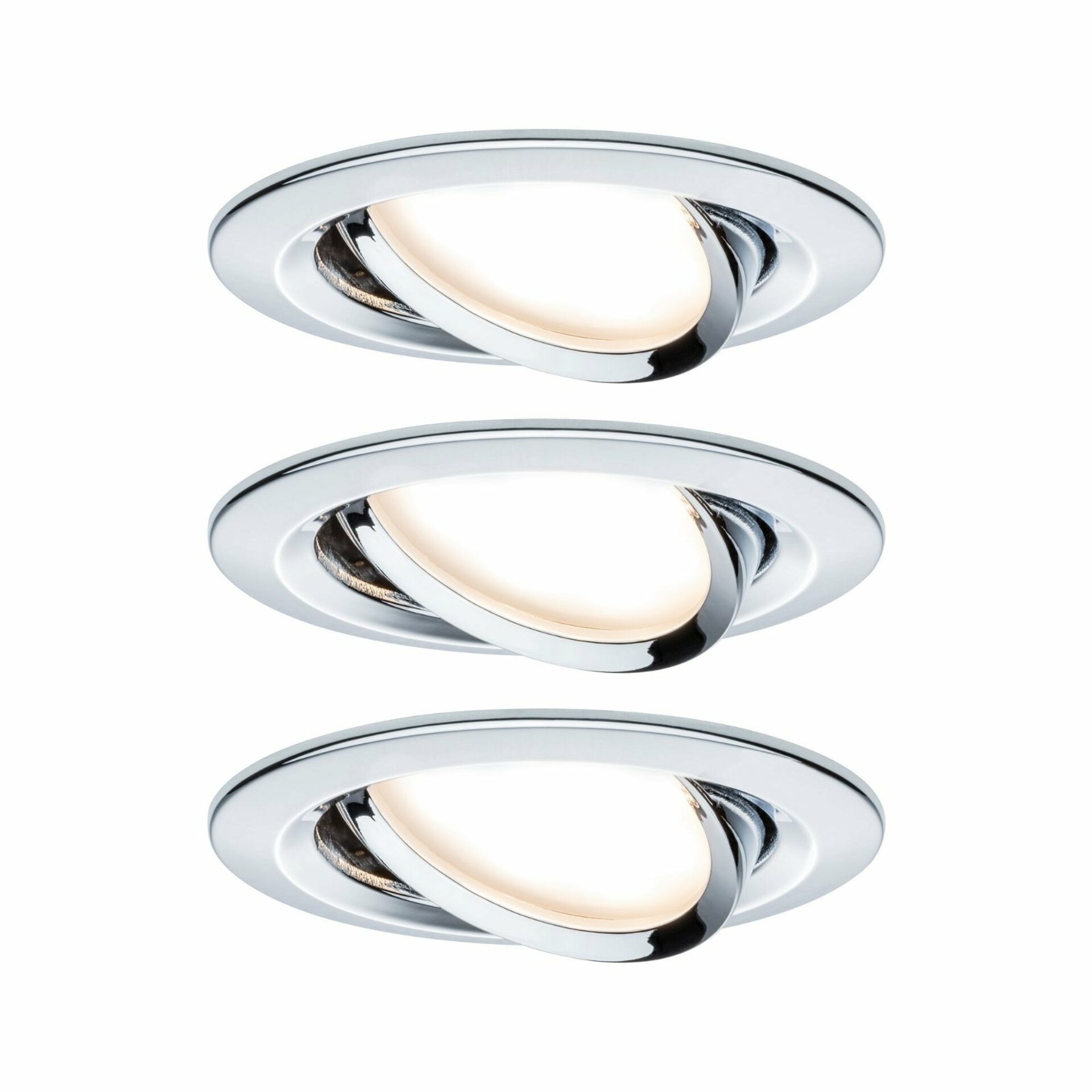 PAULMANN Vestavné svítidlo LED Nova kruhové 3x6,5W chrom výklopné 3-krokové-stmívatelné 934.88 P 93488