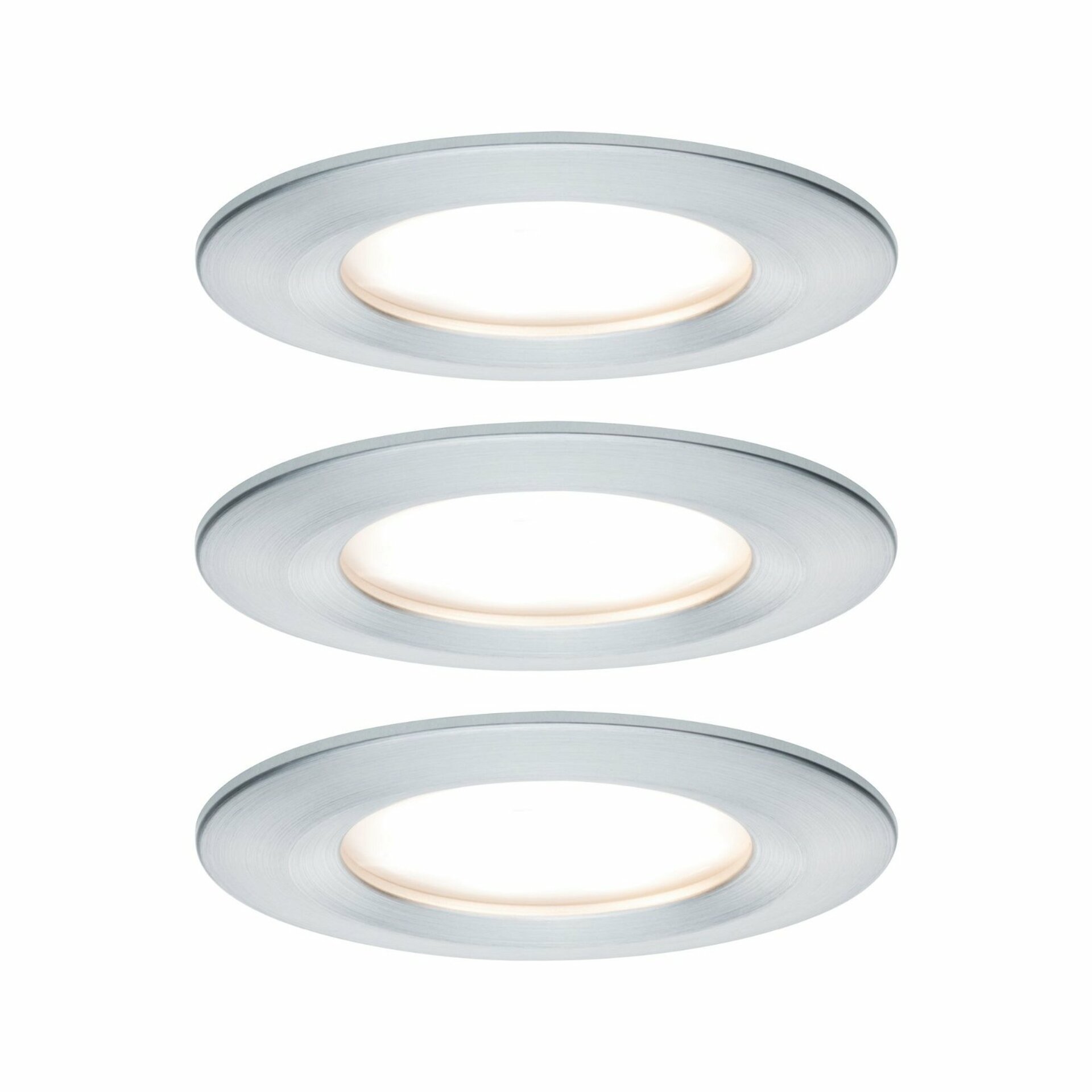 PAULMANN Vestavné svítidlo LED Nova kruhové 3x6,5W hliník broušený nevýklopné 3-krokové-stmívatelné 934.98 P 93498