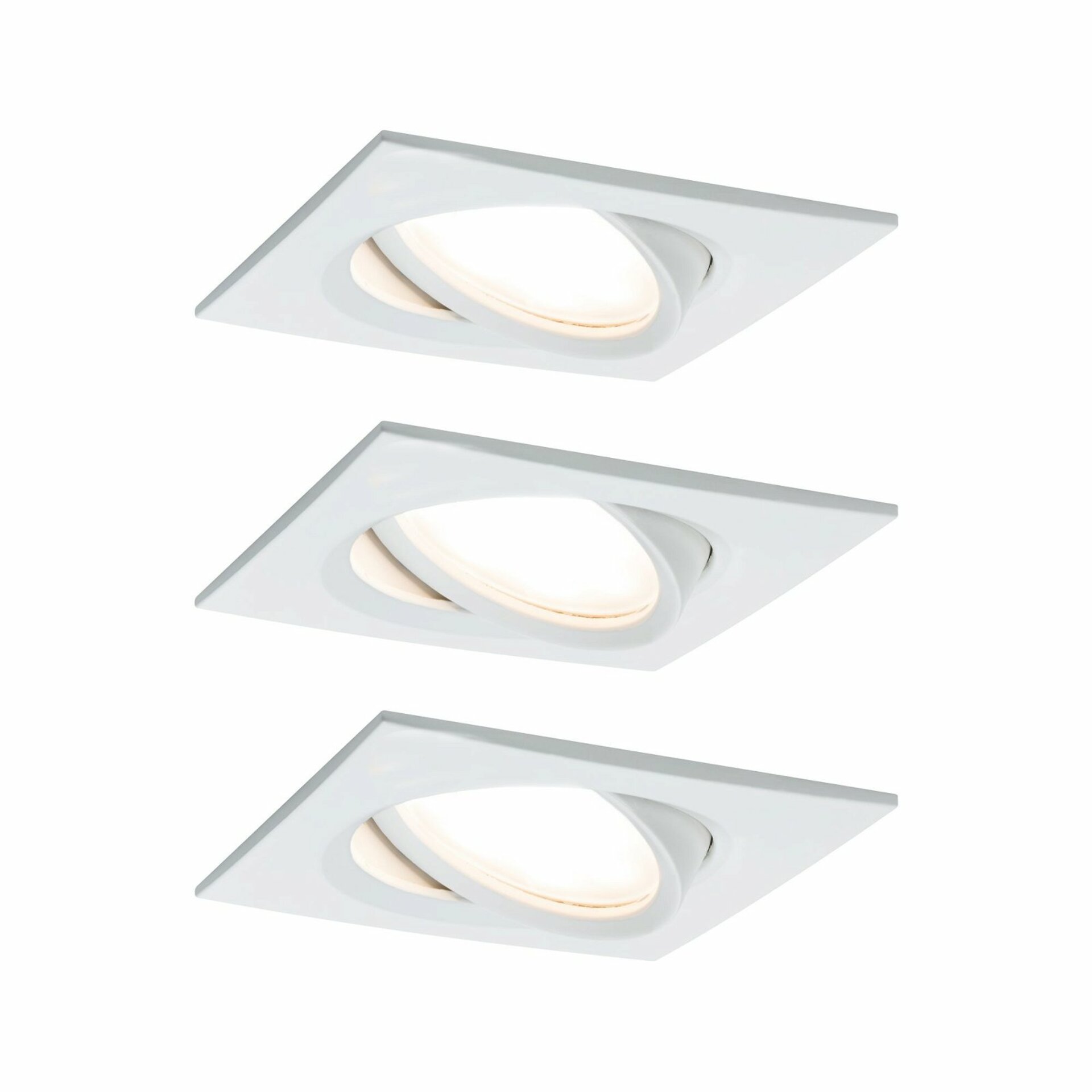 PAULMANN Vestavné svítidlo LED Nova Plus hranaté 3x6,8W bílá mat výklopné stmívatelné 936.78 P 93678