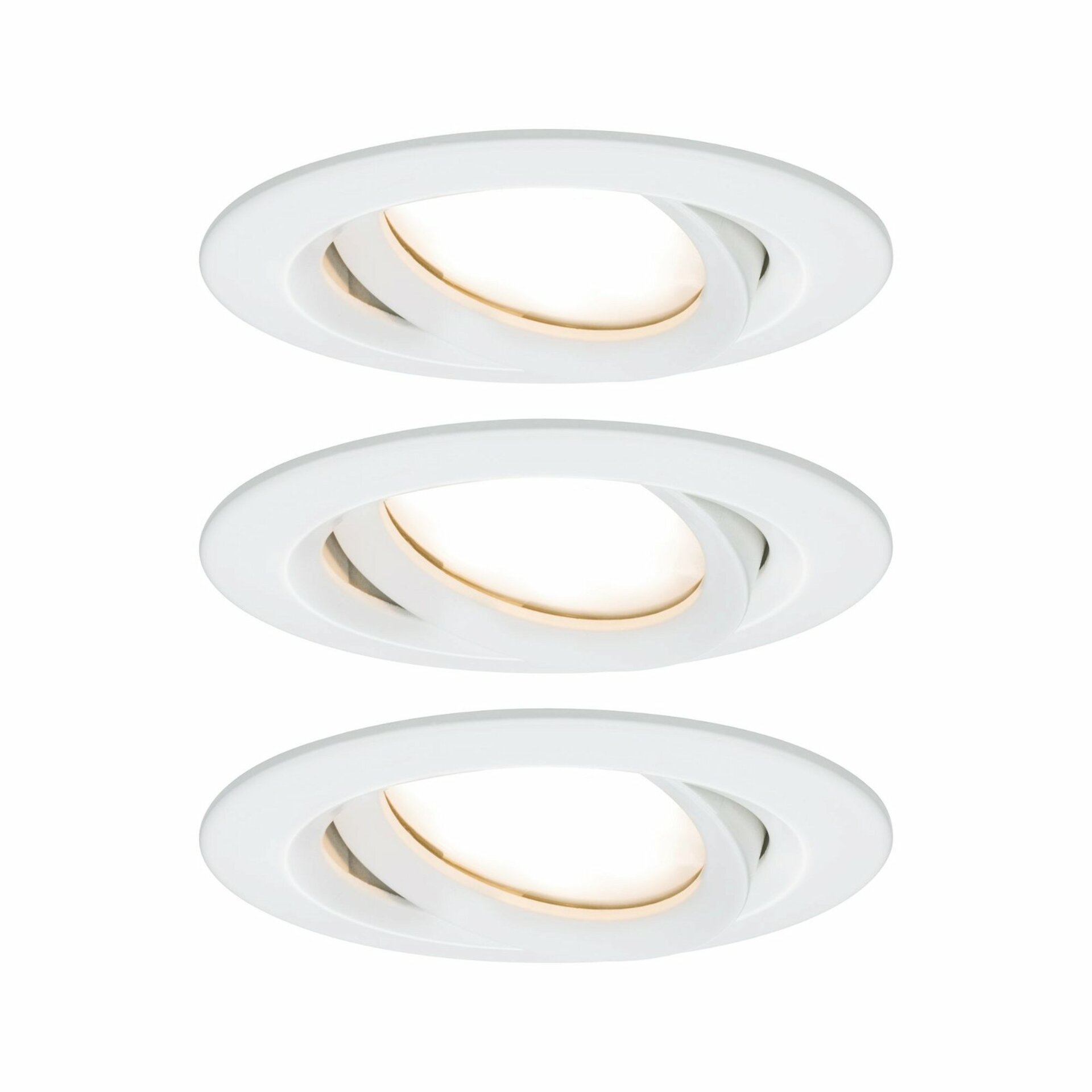 PAULMANN Vestavné svítidlo LED Nova Plus kruhové 3x6,8W bílá mat výklopné stmívatelné 936.82 P 93682