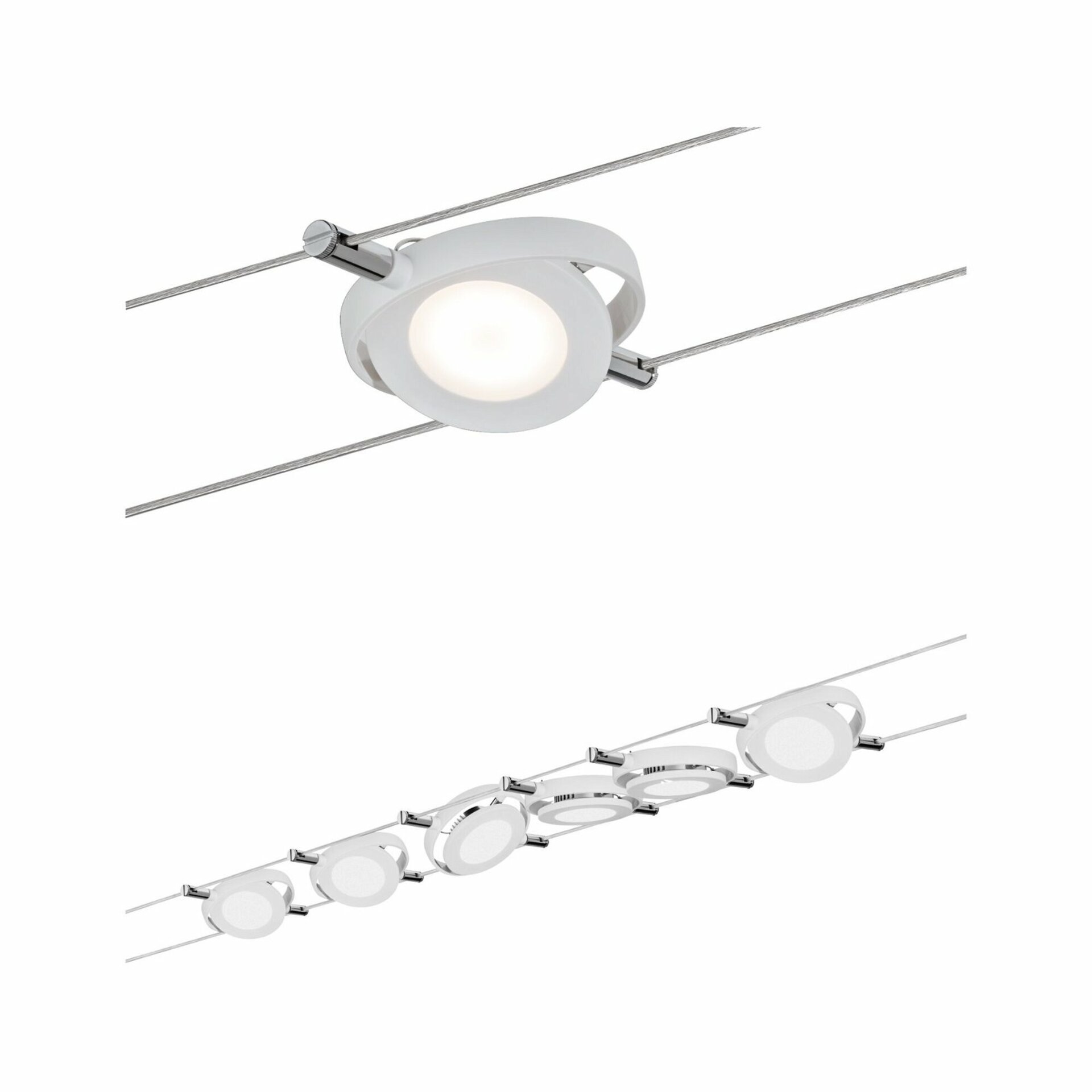 Paulmann Wire lankový systém Sada MacRound LED 6x4W Matně bílá 941.06 P 94106