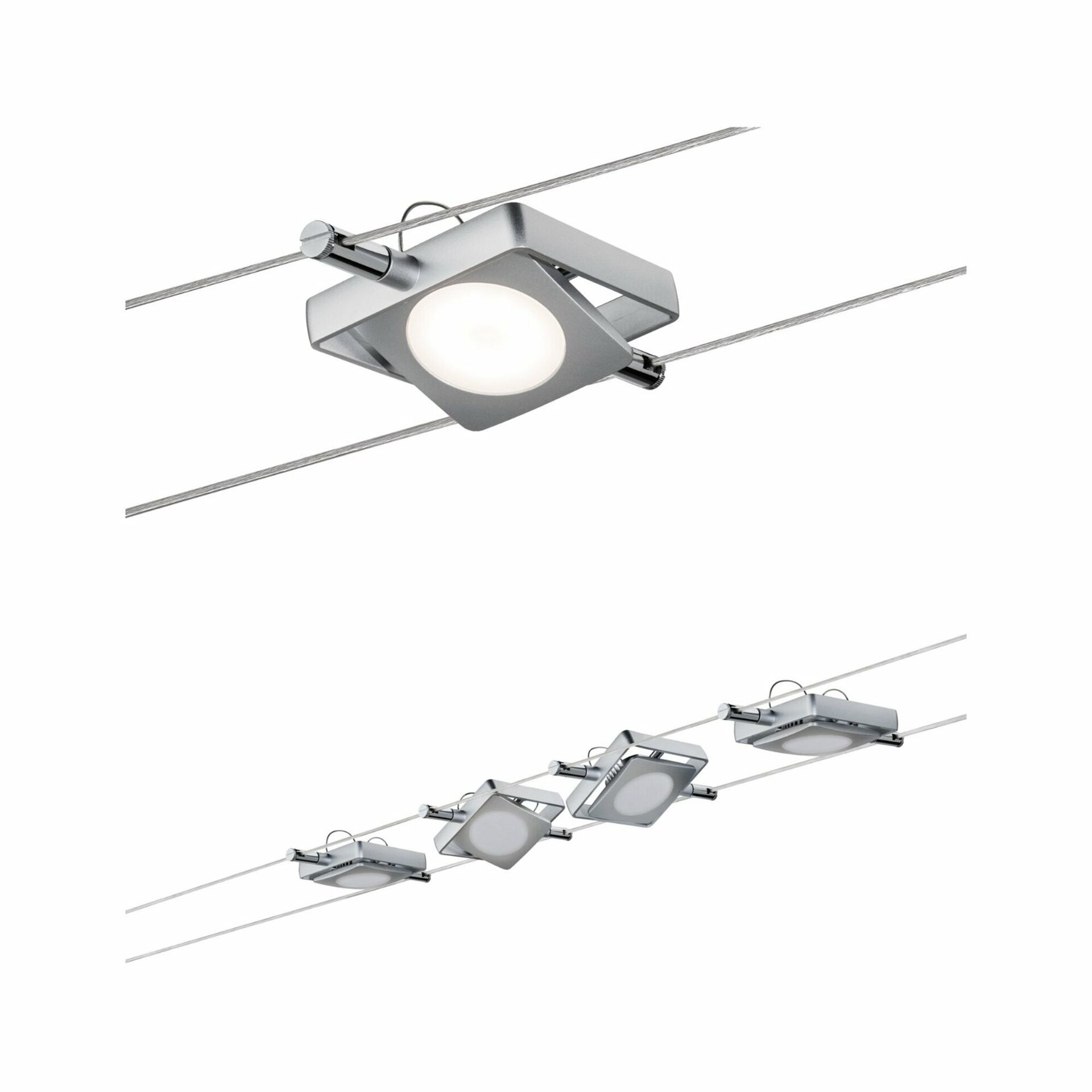 Paulmann Wire lankový systém Set MacLed LED 4x4W Matný chrom 941.07 P 94107