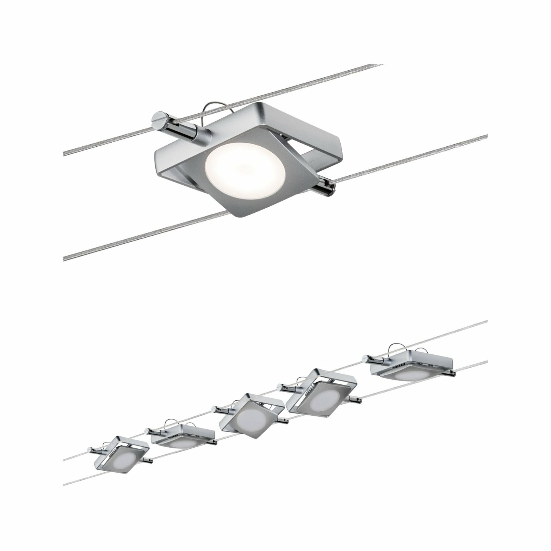 Paulmann Wire lankový systém Set MacLed LED 5x4W Matný chrom 941.08 P 94108