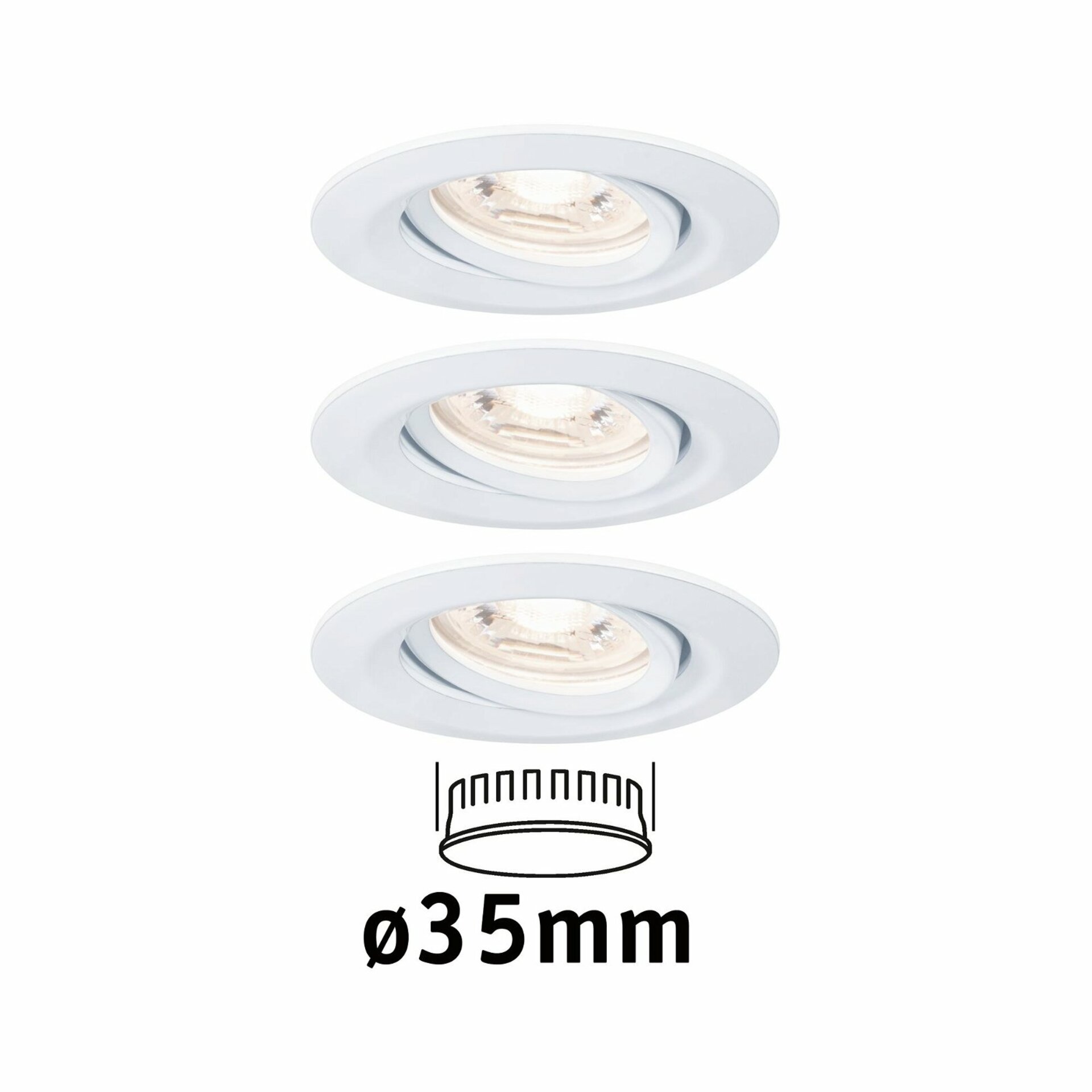 PAULMANN LED vestavné svítidlo Nova mini výklopné 3x4W 2700K bílá mat 230V 942.93