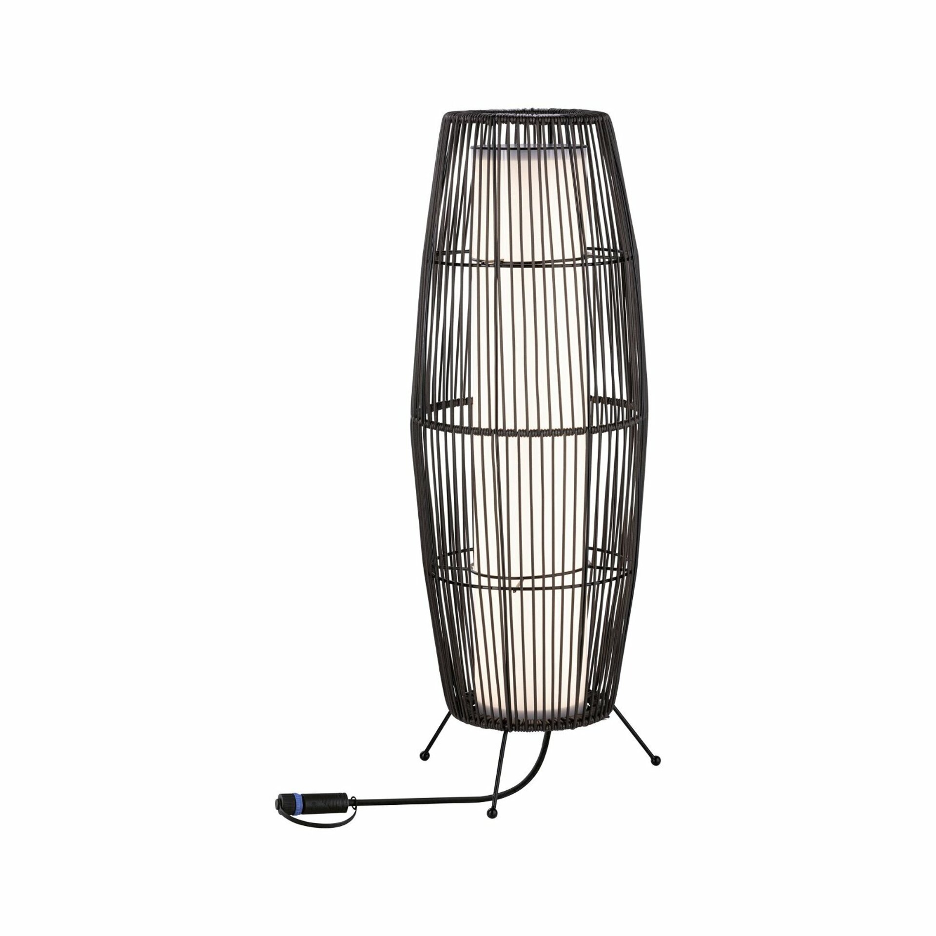 Levně PAULMANN Plug & Shine světelný objekt Basket IP44 3.000K 8W 24V antracit 60x20cm 943.20
