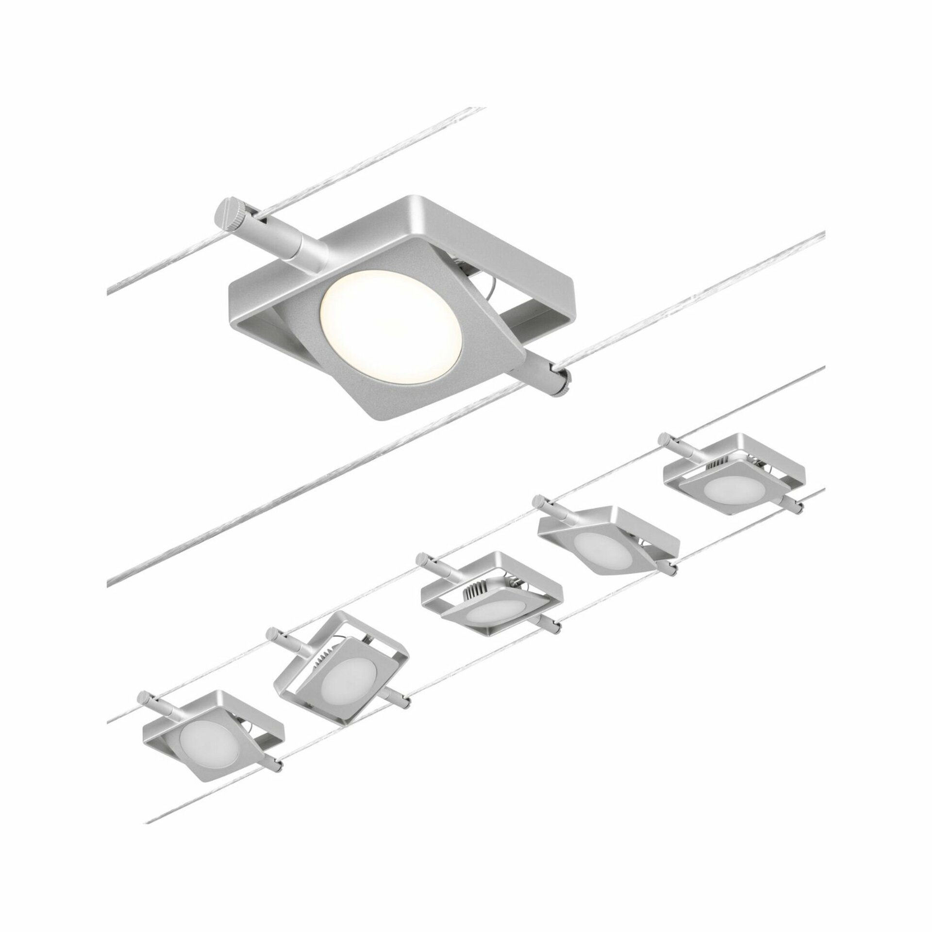 PAULMANN LED lankový systém MacLED základní sada 5x4,5W 3000K 230/12V matný chrom/chrom